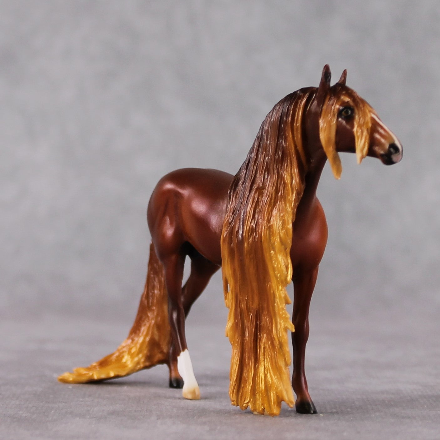 "Mini Lilikoi" OOAK Dappled Chestnut Andalusian Chip By Ellen Robbins-Secret Surprise Chip Drop