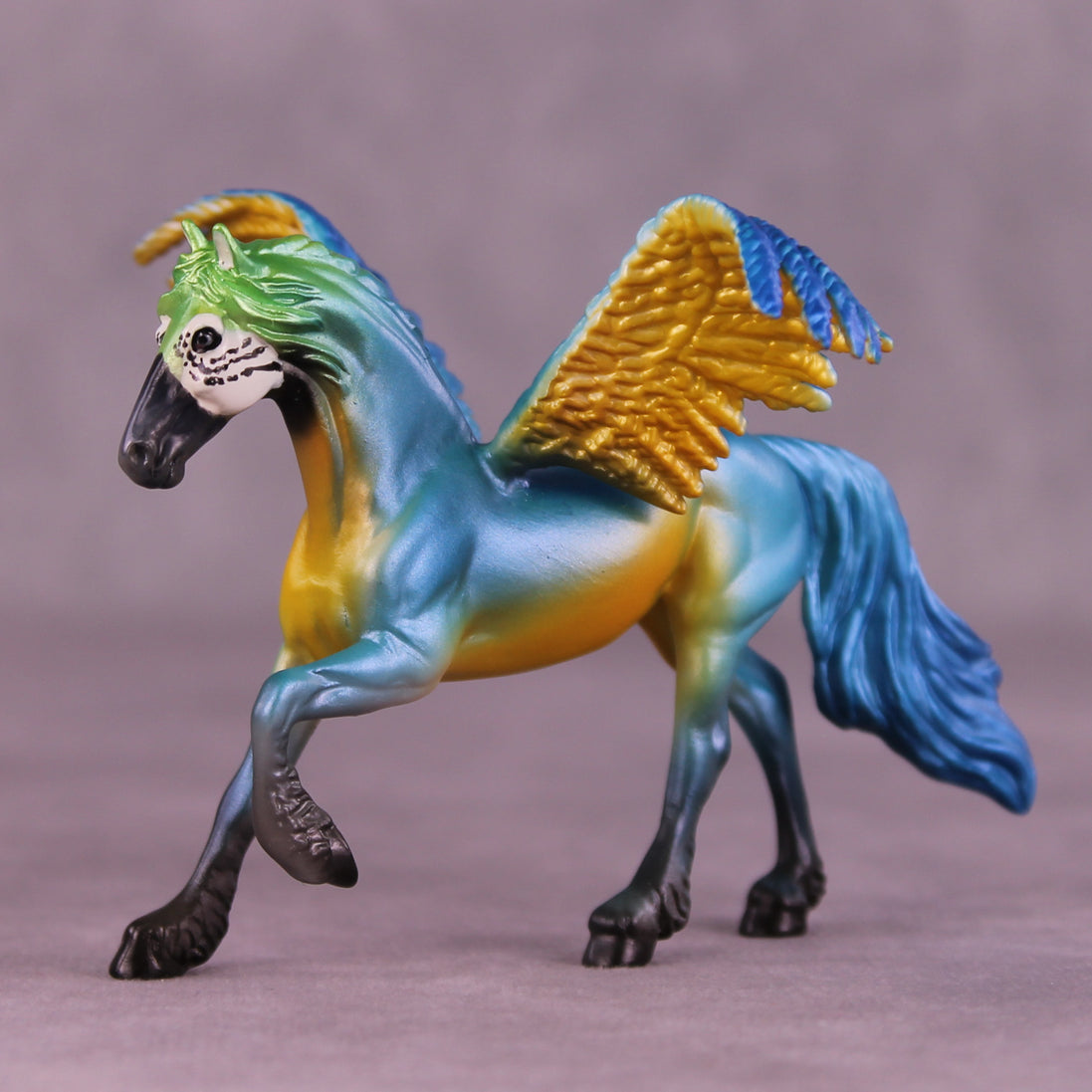 Blue and Gold Macaw FCM OOAK Chip Grab Bag by Jess Hamill MS25
