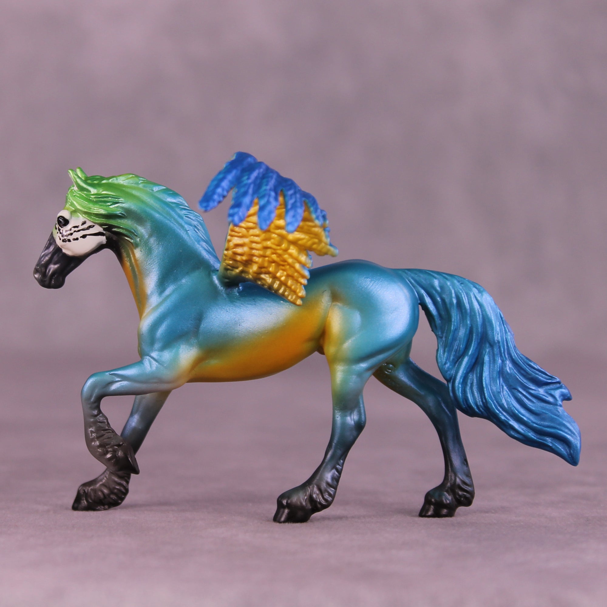 Blue and Gold Macaw FCM OOAK Chip Grab Bag by Jess Hamill MS25