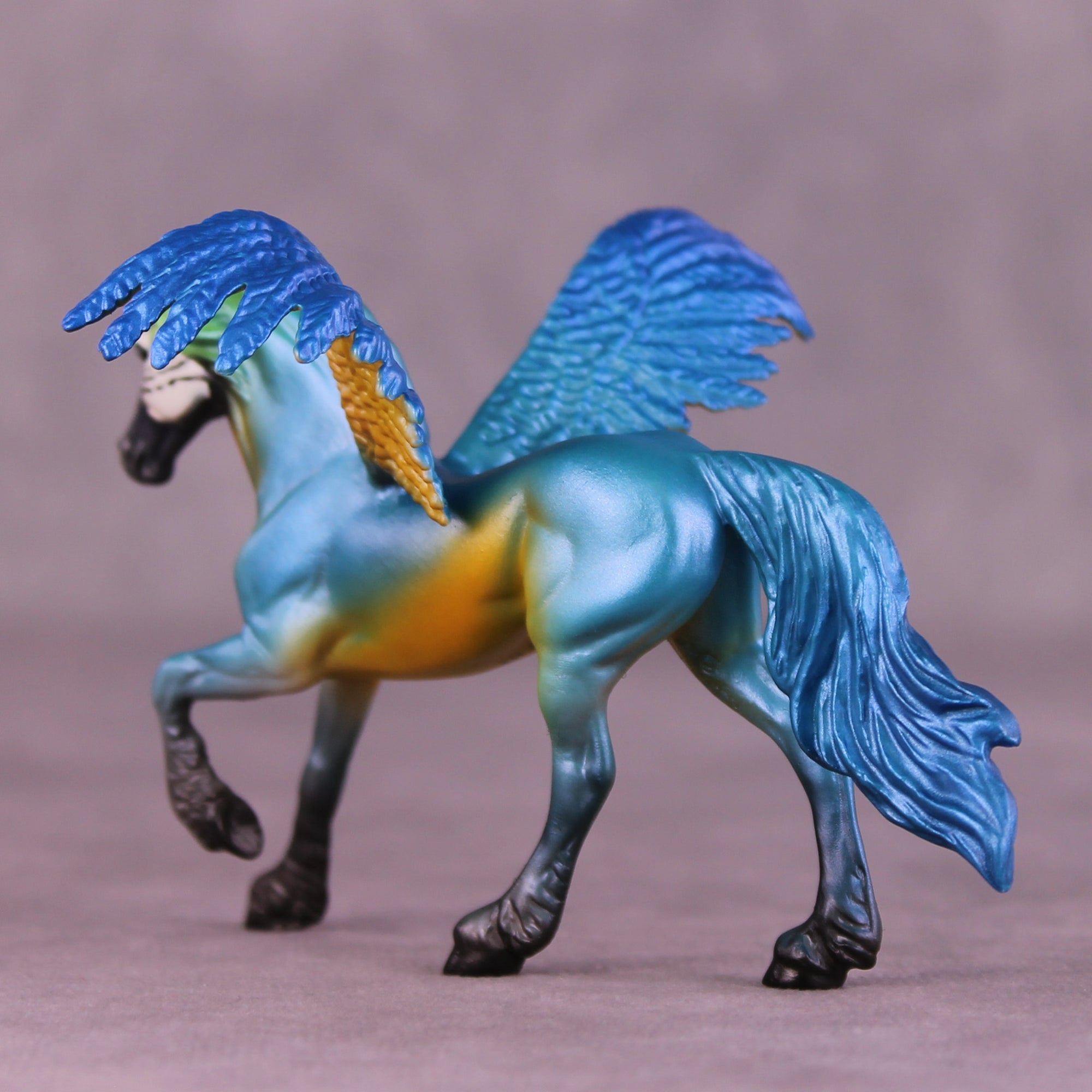 Blue and Gold Macaw FCM OOAK Chip Grab Bag by Jess Hamill MS25