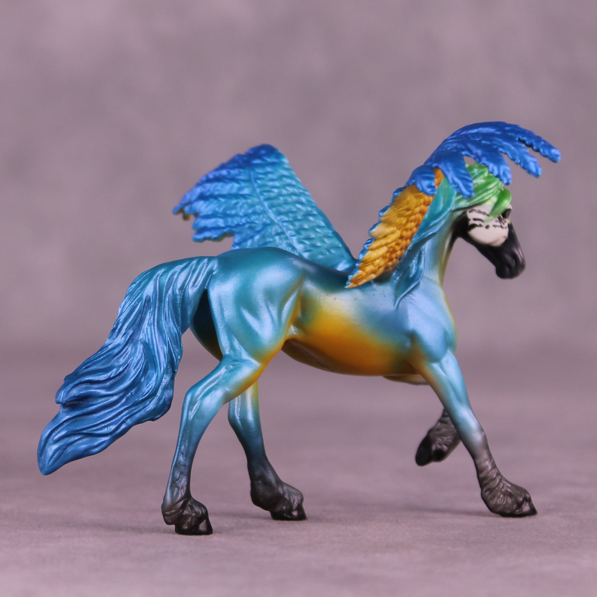 Blue and Gold Macaw FCM OOAK Chip Grab Bag by Jess Hamill MS25