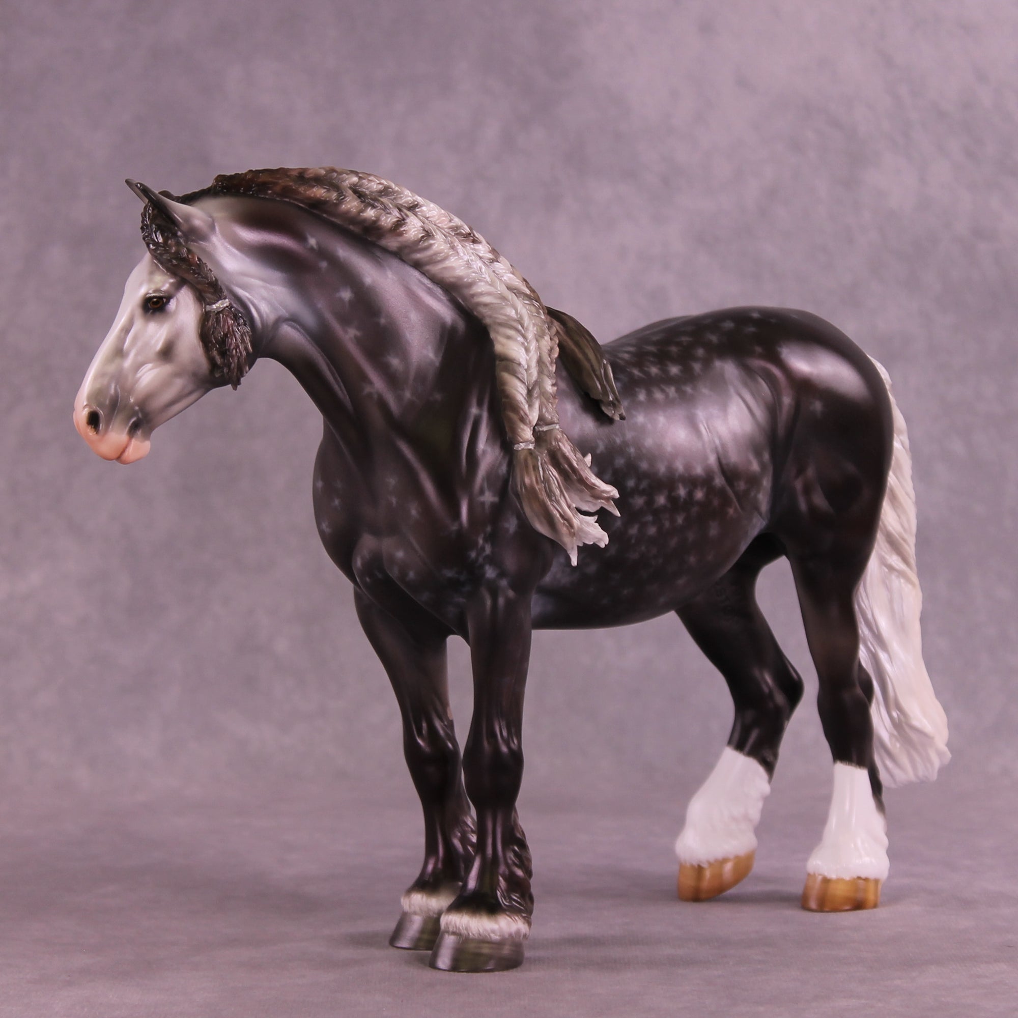 Tinsel &amp; Snowflakes OOAK EFCM Bunny by Carrie Keller HS25