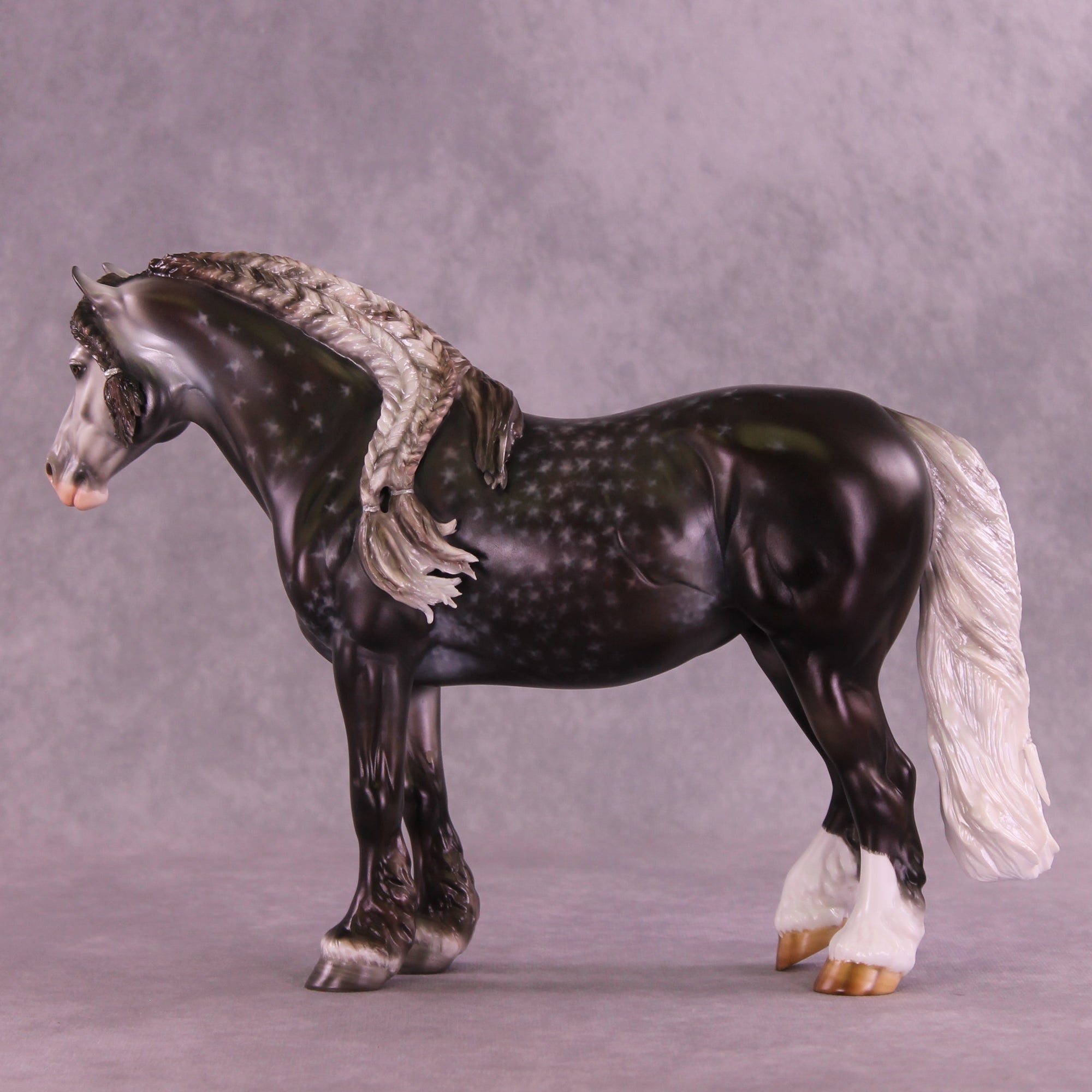 Tinsel &amp; Snowflakes OOAK EFCM Bunny by Carrie Keller HS25