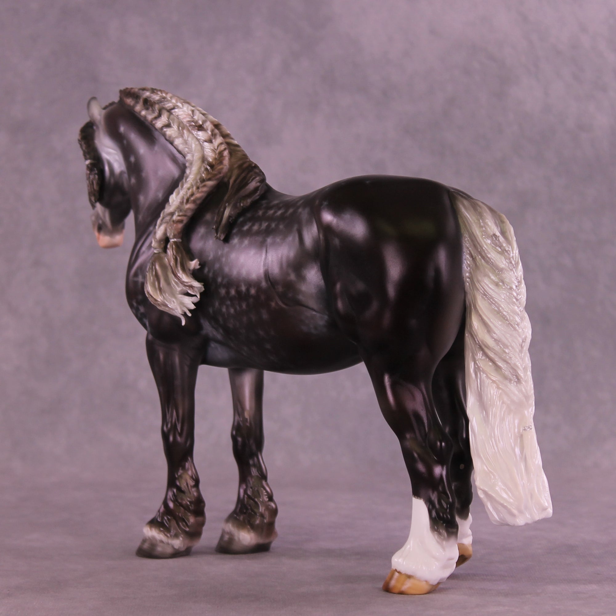 Tinsel &amp; Snowflakes OOAK EFCM Bunny by Carrie Keller HS25