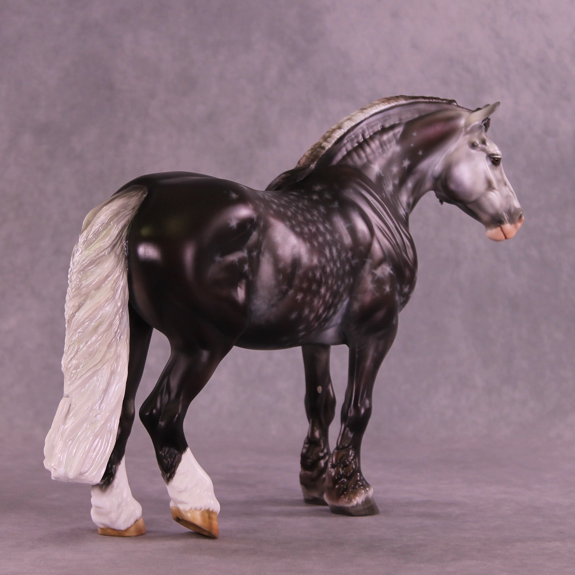 Tinsel &amp; Snowflakes OOAK EFCM Bunny by Carrie Keller HS25