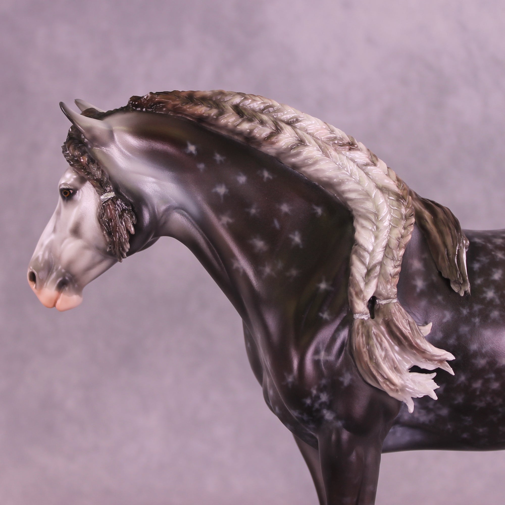 Tinsel &amp; Snowflakes OOAK EFCM Bunny by Carrie Keller HS25