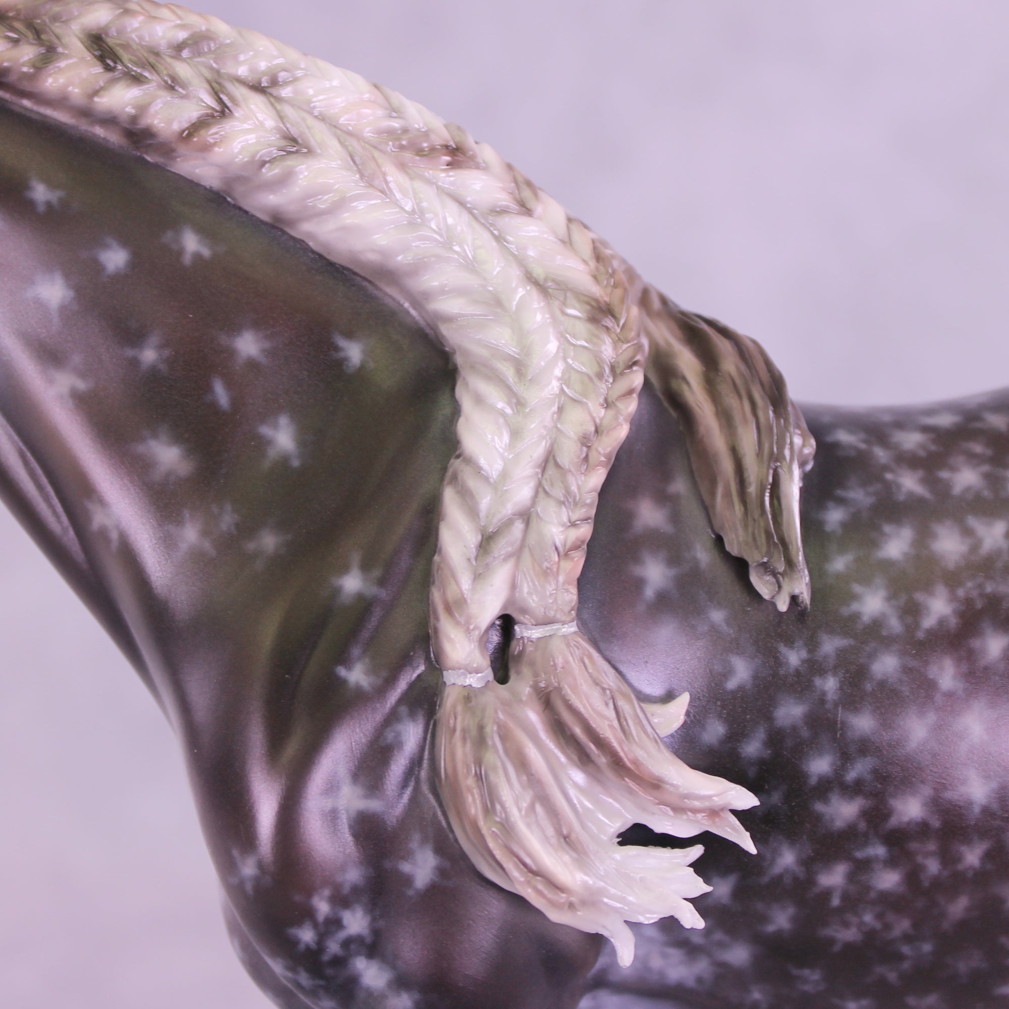 Tinsel &amp; Snowflakes OOAK EFCM Bunny by Carrie Keller HS25