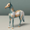 The Lone Mustang OOAK Deco Blue and Gold Custom Morgan Chip By Andrea Thomason EQ24 MHP End of Month Sample and OOAK Sale