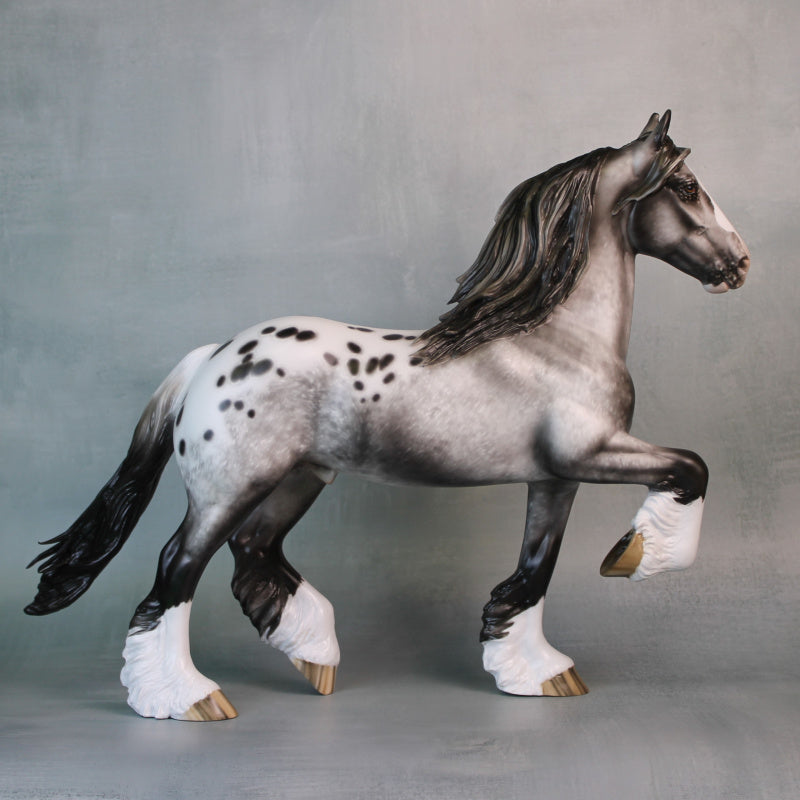 Annawan OOAK Customized Black Appaloosa Trotting Drafter Painted By Sheryl Leisure Best Offers 9/3/24