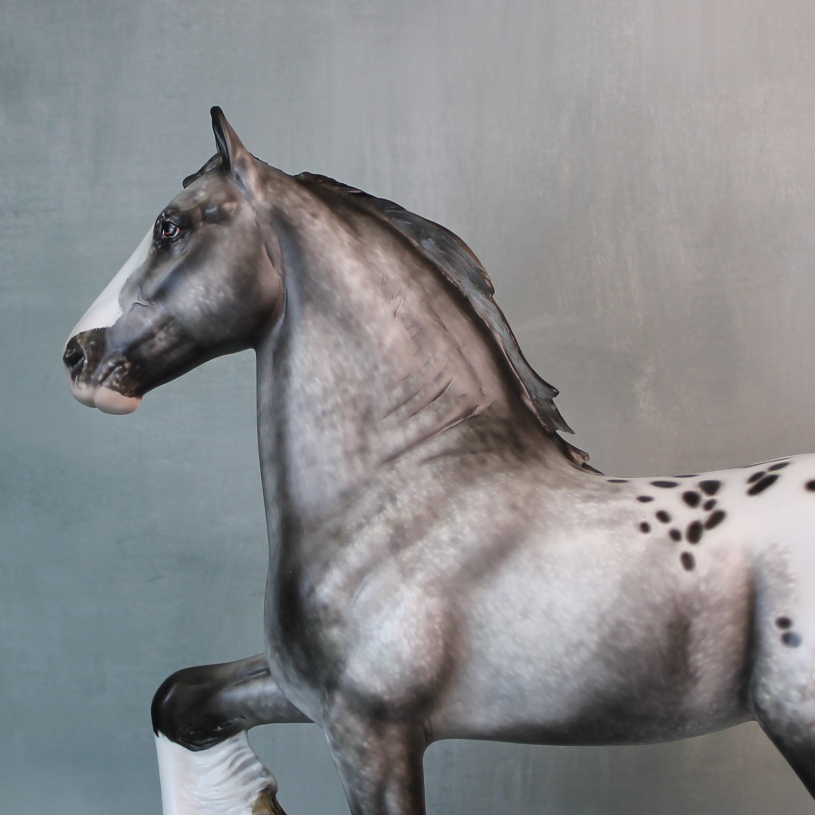 Annawan OOAK Customized Black Appaloosa Trotting Drafter Painted By Sheryl Leisure Best Offers 9/3/24