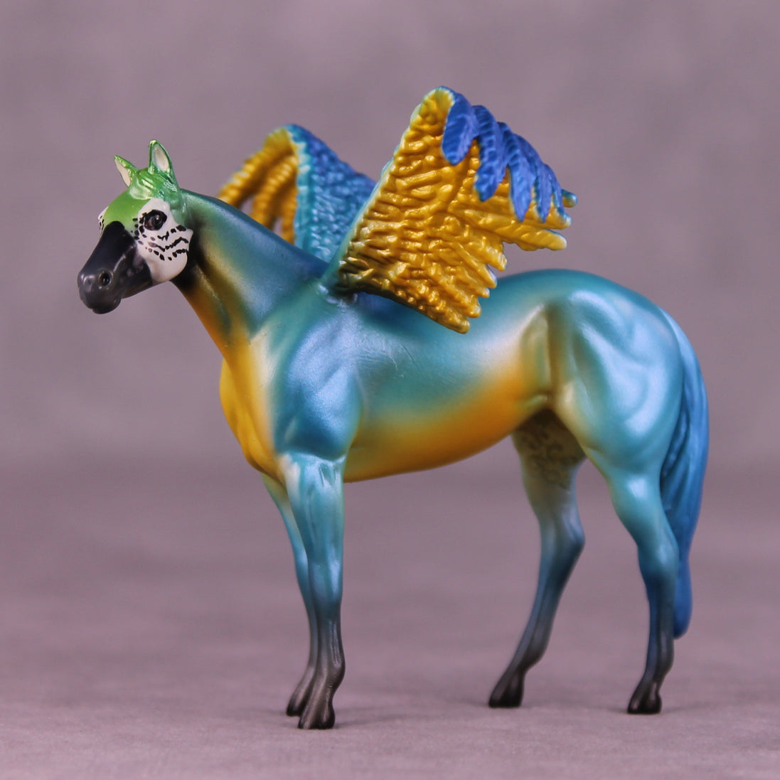 Blue and Gold Macaw FCM OOAK Chip Grab Bag by Jess Hamill MS25