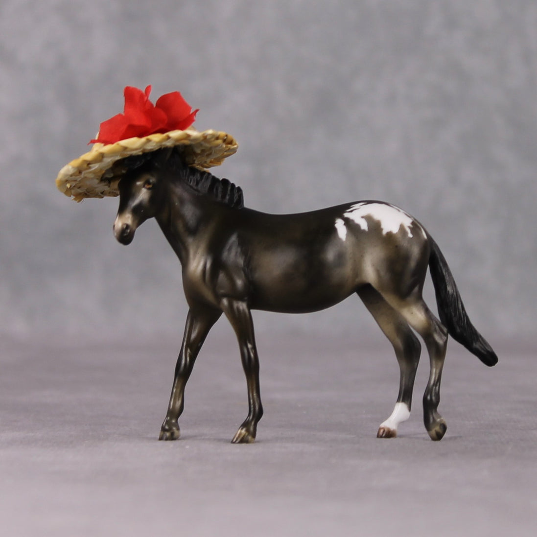 "Mini Barbara Ross" LE-3 Appaloosa Mule Chip by Julie Keim