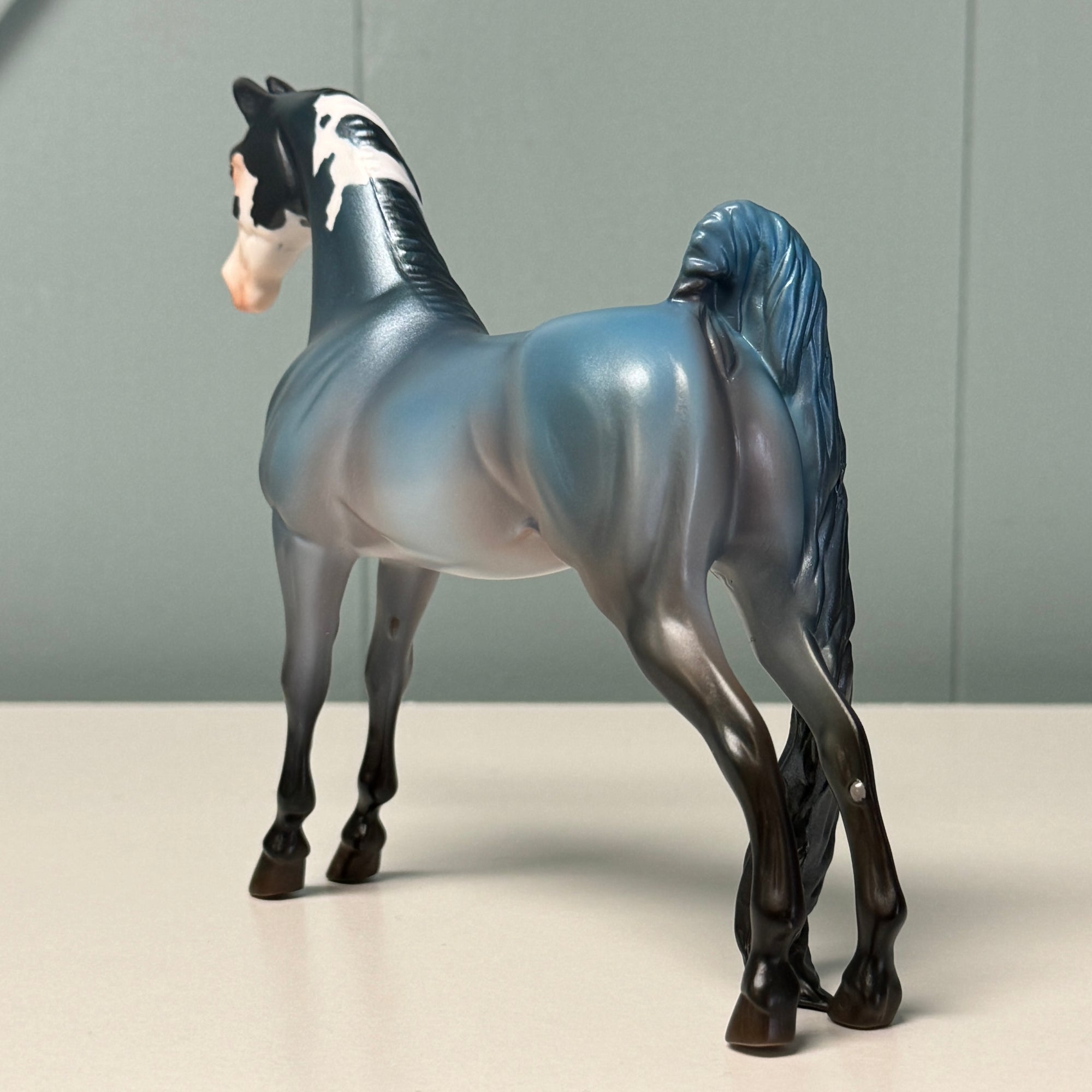 Gummi Shark OOAK Blue Deco Saddlebred Pebble By Jess Hamill EQ24