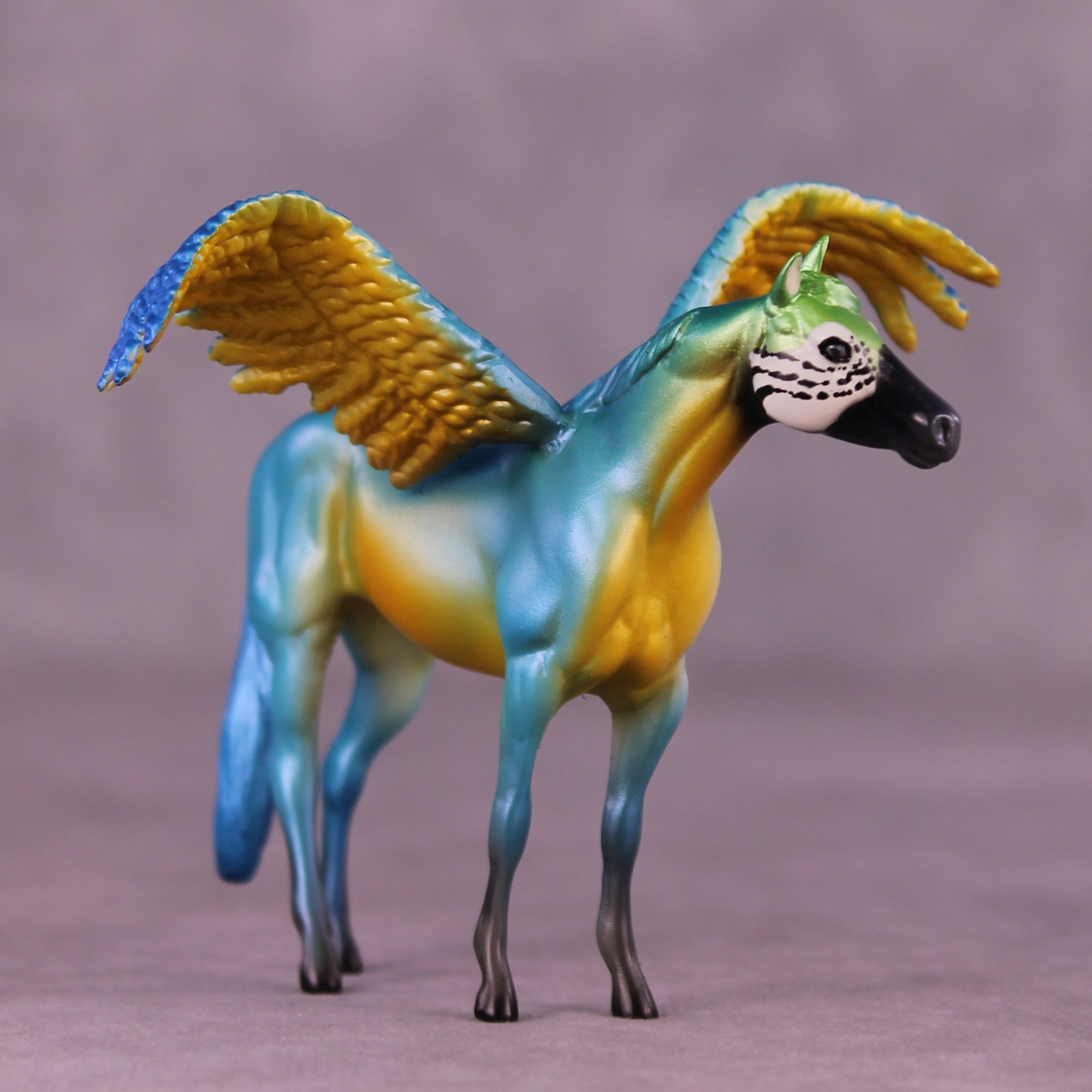 Blue and Gold Macaw FCM OOAK Chip Grab Bag by Jess Hamill MS25