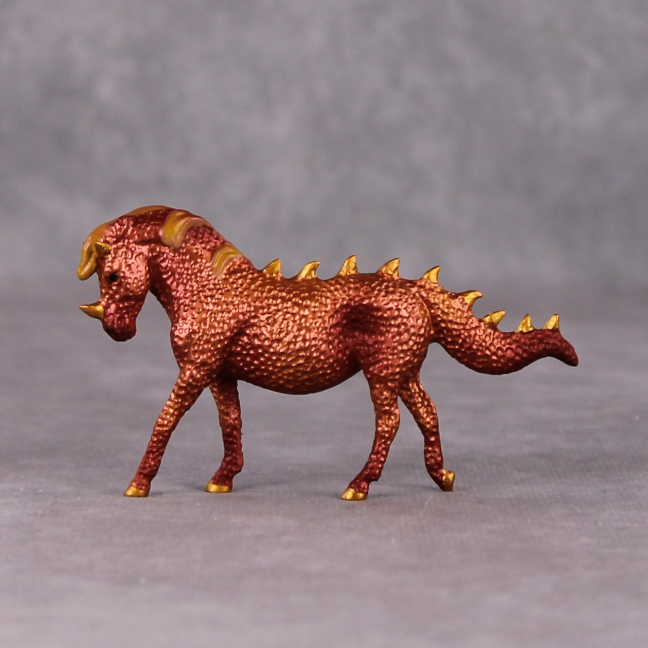 "The Chestnut Mare" OOAK Custom Coppery Red Pony Chip By Kristin Cermele - Gemstone Series