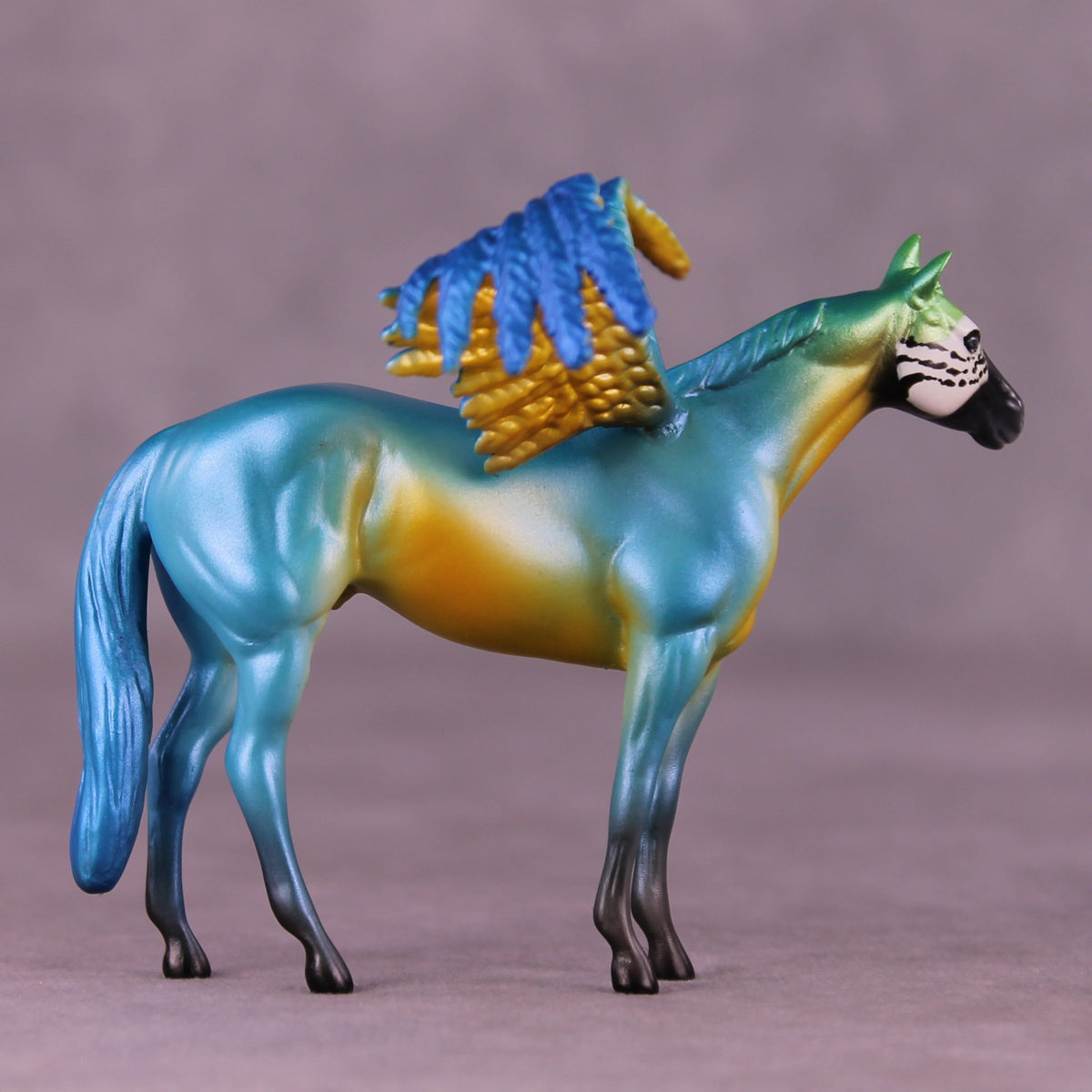 Blue and Gold Macaw FCM OOAK Chip Grab Bag by Jess Hamill MS25