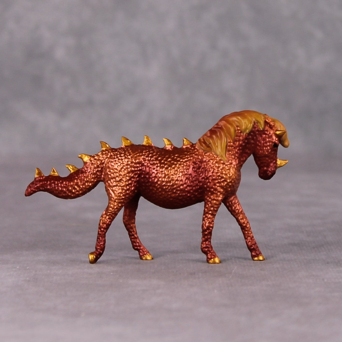 "The Chestnut Mare" OOAK Custom Coppery Red Pony Chip By Kristin Cermele - Gemstone Series