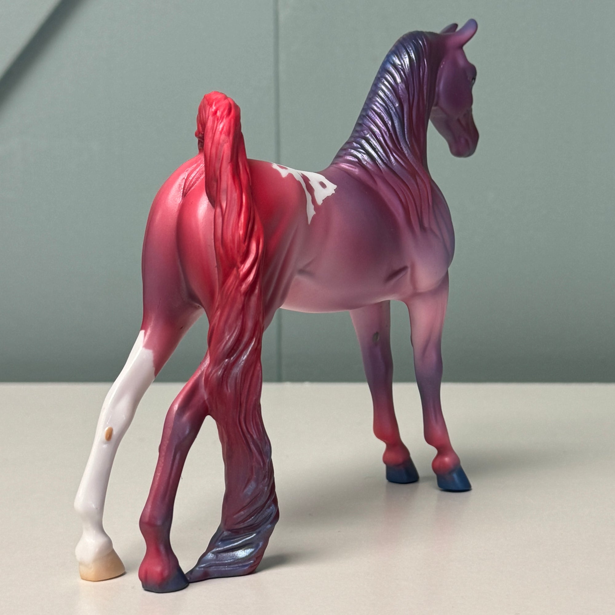 Sour Gummi Worm OOAK Purple Pink Deco Saddlebred Pebble By Jess Hamill EQ24