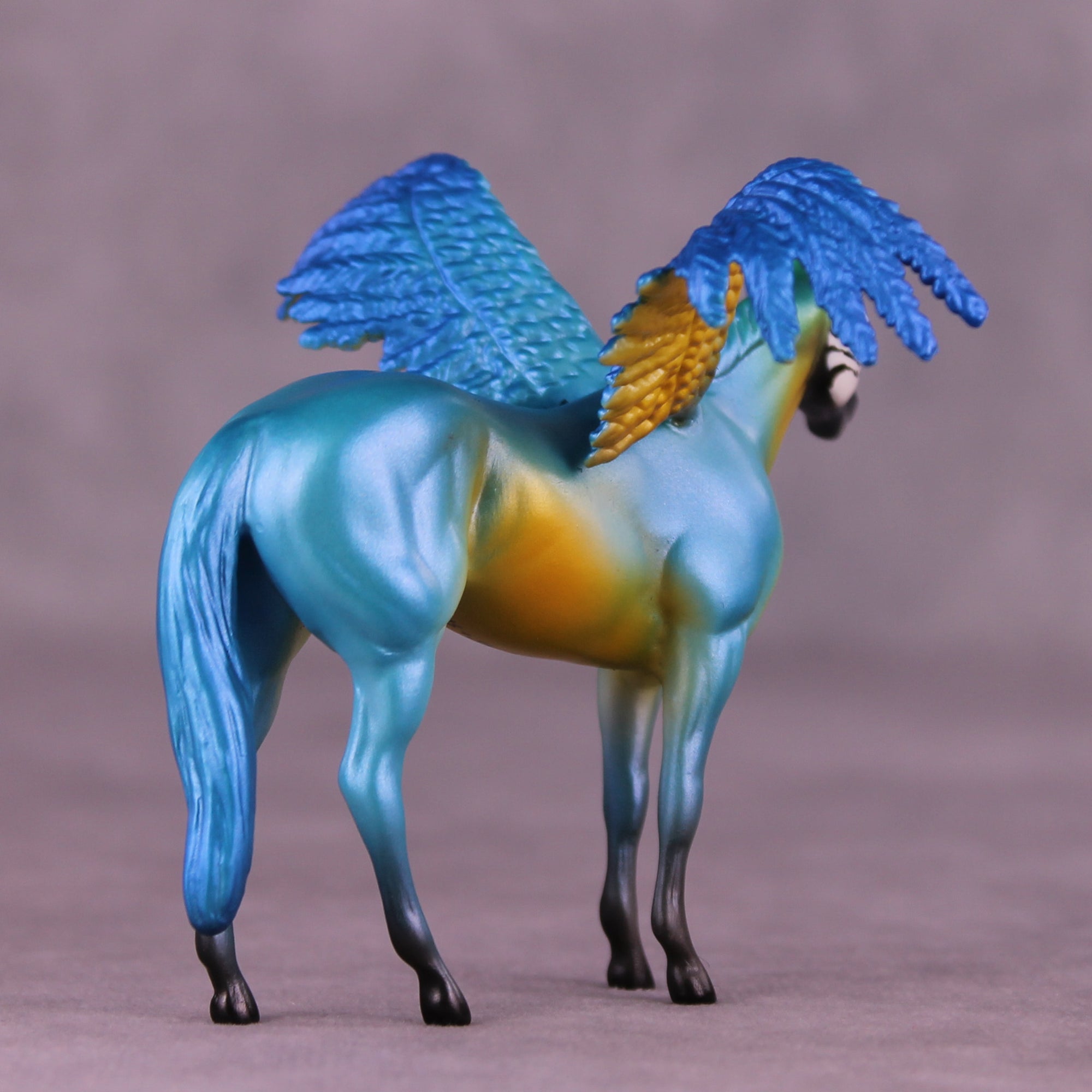 Blue and Gold Macaw FCM OOAK Chip Grab Bag by Jess Hamill MS25