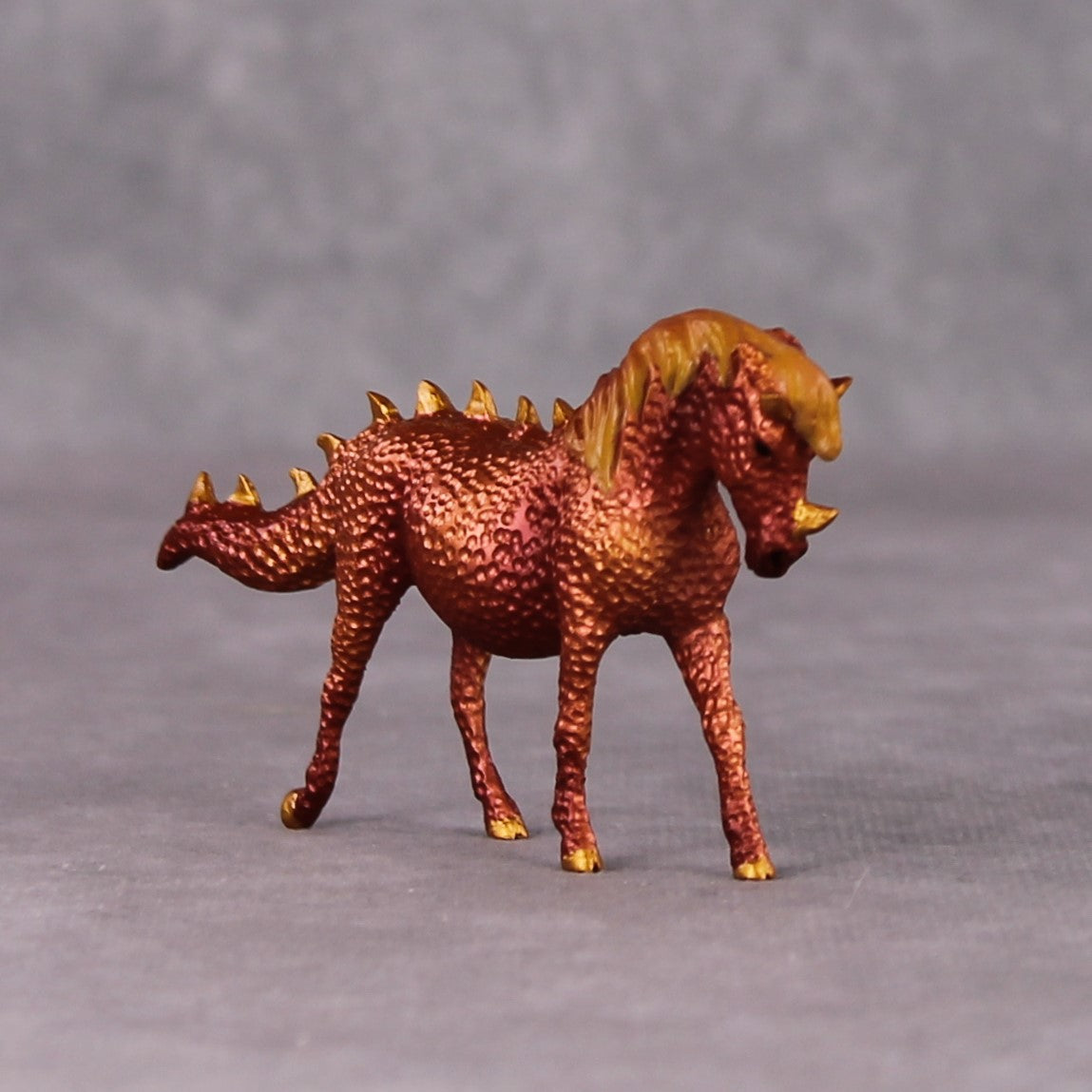 "The Chestnut Mare" OOAK Custom Coppery Red Pony Chip By Kristin Cermele - Gemstone Series