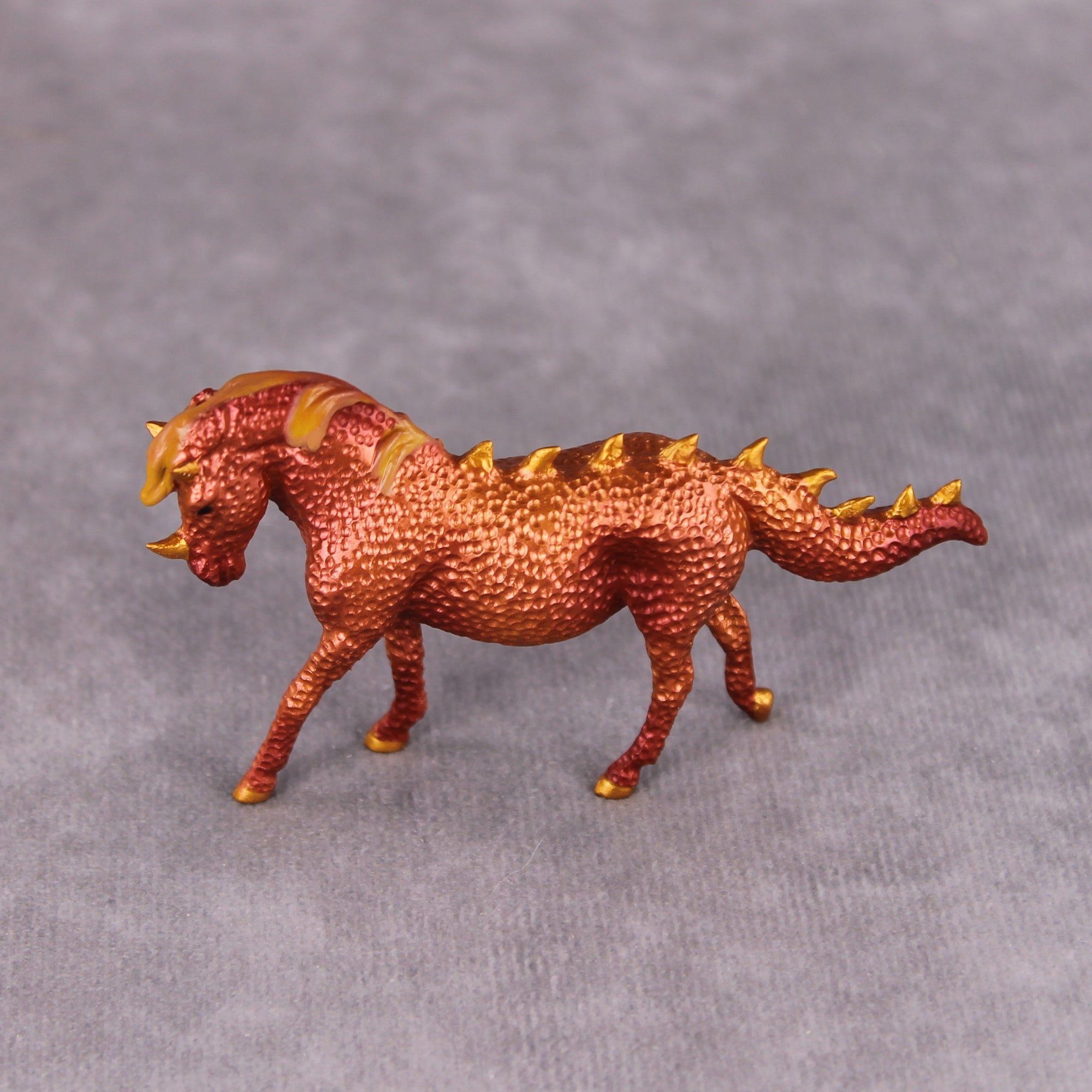 "The Chestnut Mare" OOAK Custom Coppery Red Pony Chip By Kristin Cermele - Gemstone Series