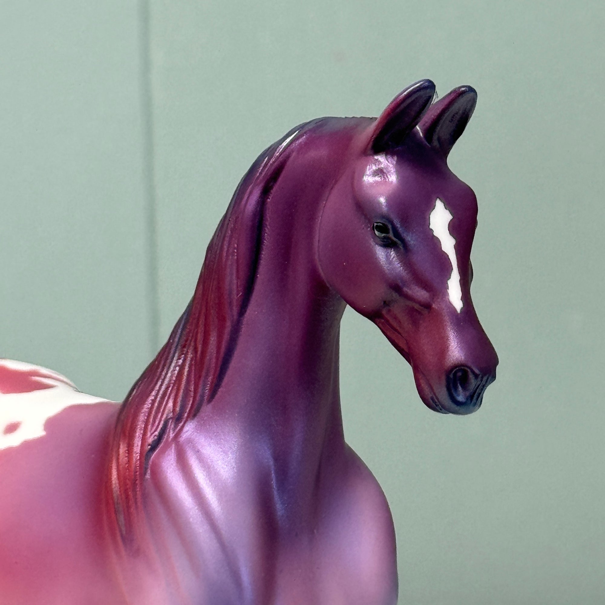 Sour Gummi Worm OOAK Purple Pink Deco Saddlebred Pebble By Jess Hamill EQ24