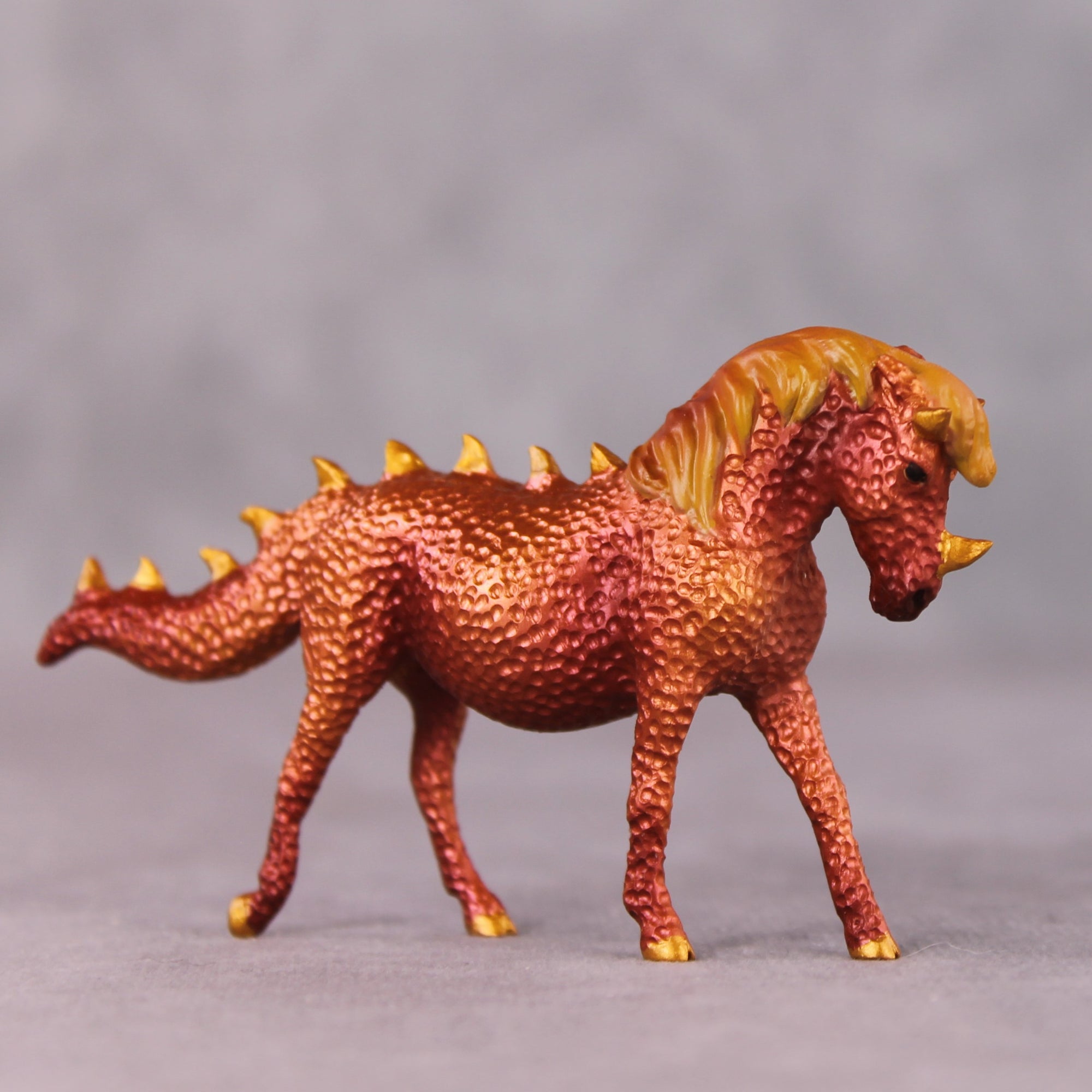 "The Chestnut Mare" OOAK Custom Coppery Red Pony Chip By Kristin Cermele - Gemstone Series