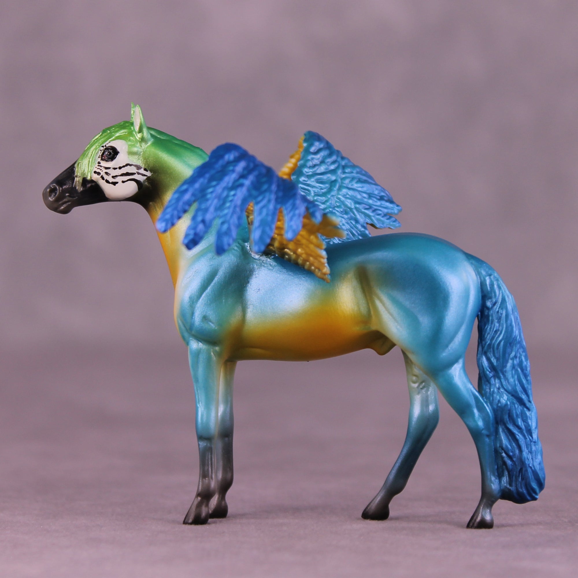 Blue and Gold Macaw FCM OOAK Chip Grab Bag by Jess Hamill MS25