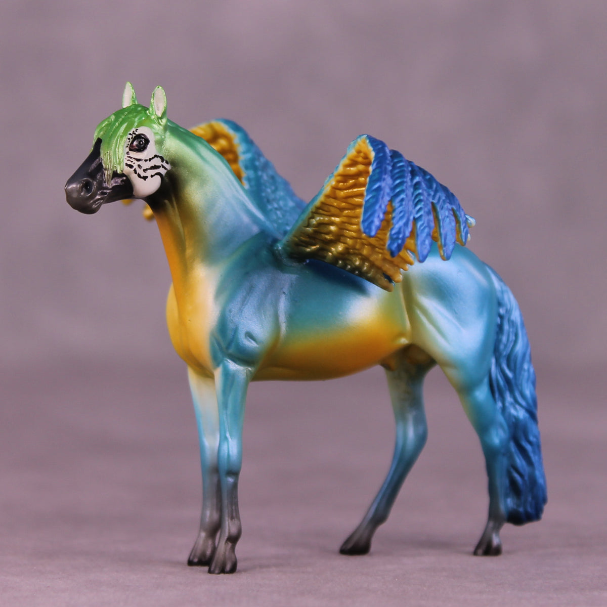 Blue and Gold Macaw FCM OOAK Chip Grab Bag by Jess Hamill MS25