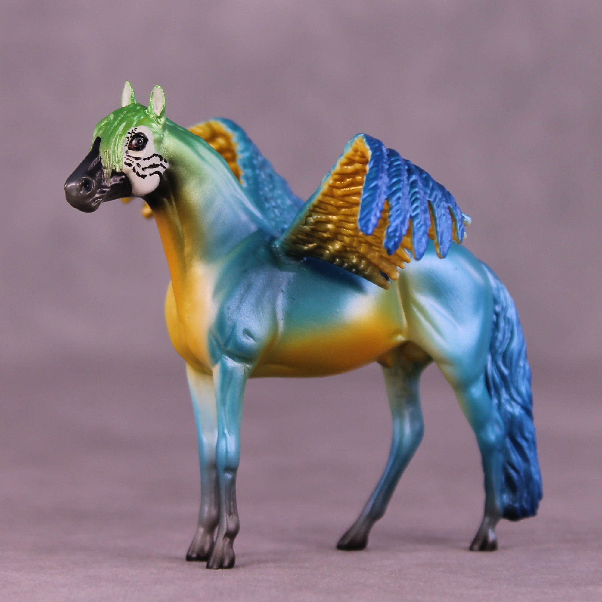 Blue and Gold Macaw FCM OOAK Chip Grab Bag by Jess Hamill MS25