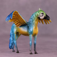 Blue and Gold Macaw FCM OOAK Chip Grab Bag by Jess Hamill MS25