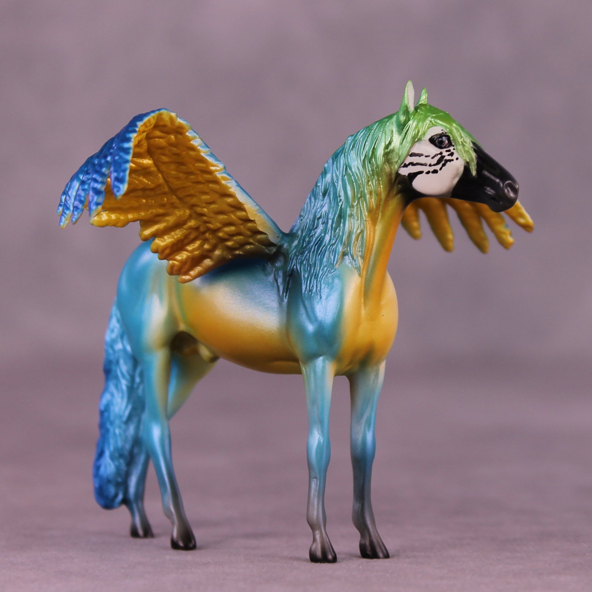 Blue and Gold Macaw FCM OOAK Chip Grab Bag by Jess Hamill MS25