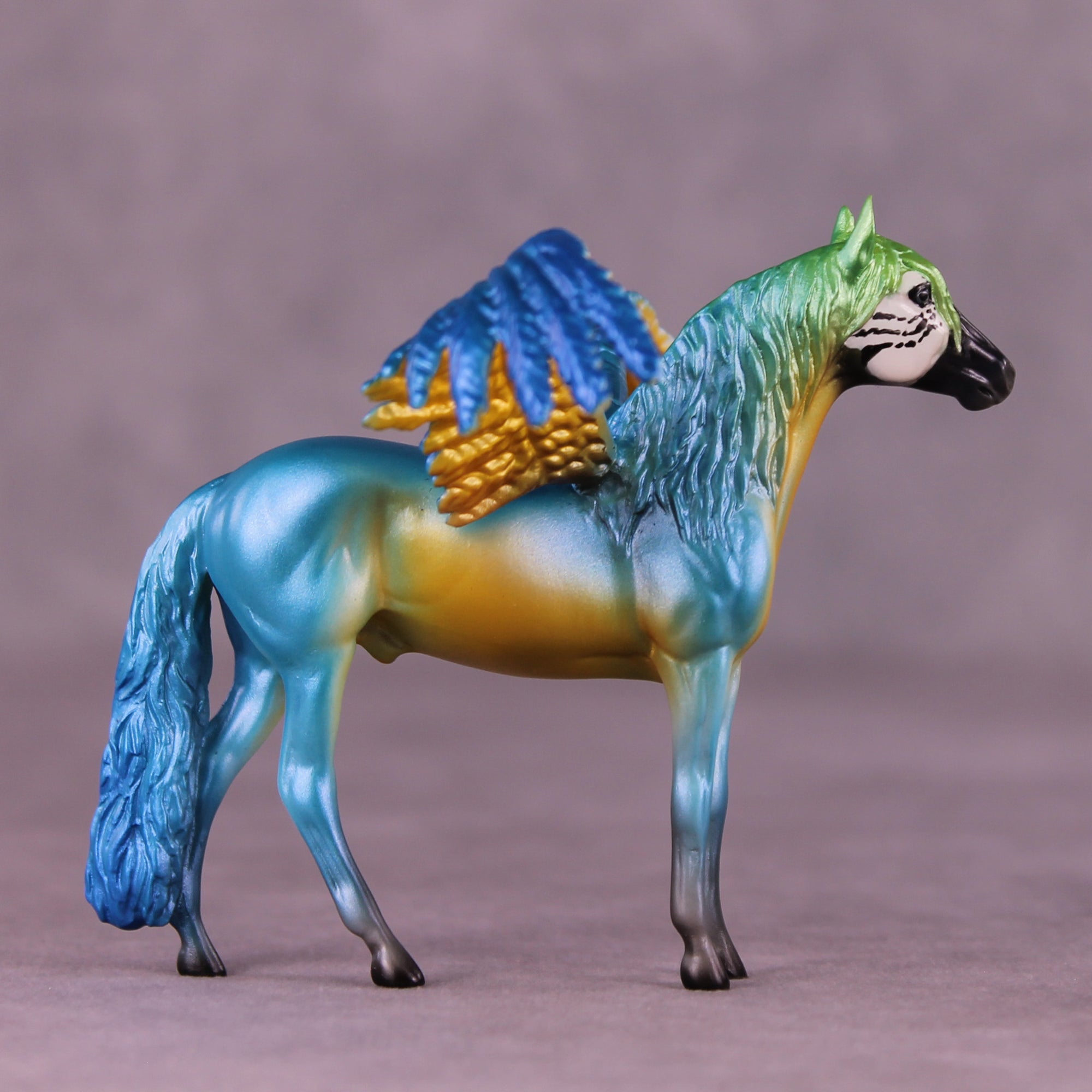 Blue and Gold Macaw FCM OOAK Chip Grab Bag by Jess Hamill MS25