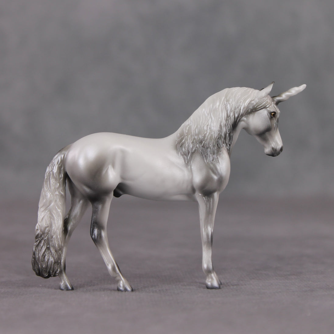 "Mini The Scottish Unicorn" LE-3 Dappled Silver & Pearl Unicorn Deco Andalusian Chip By Ashley Palmer-Secret Surprise Chip Drop