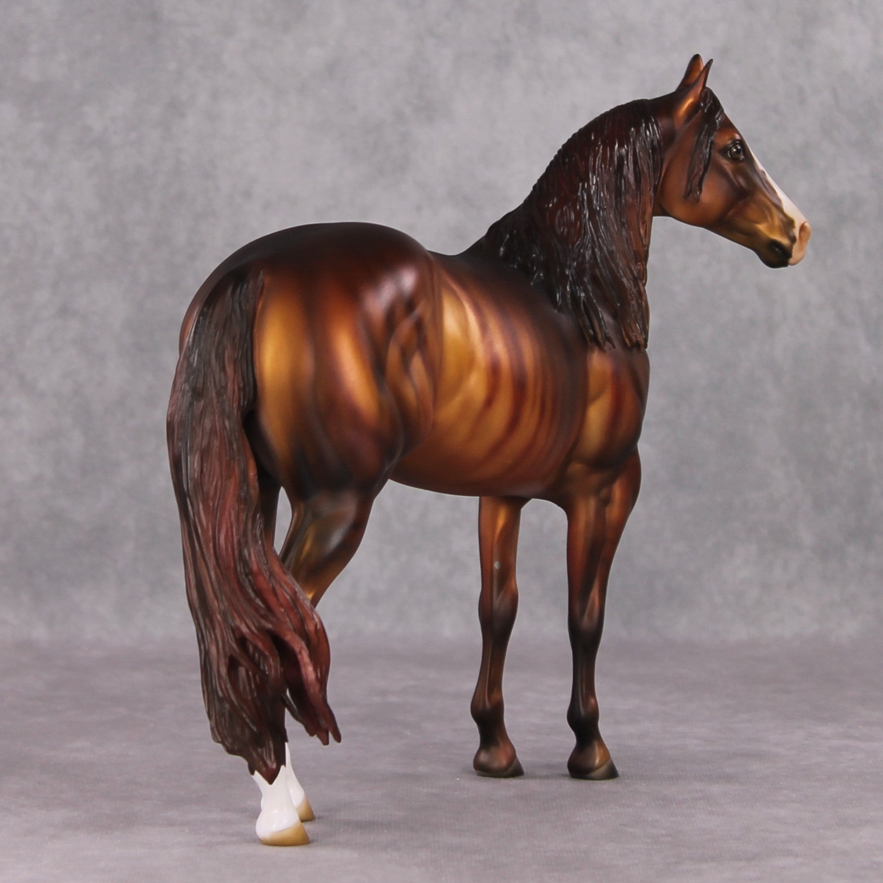 "Lucky Draw" OOAK Brindle Ideal Stock Horse Painted By Julie Keim Best Offer 1/14/25