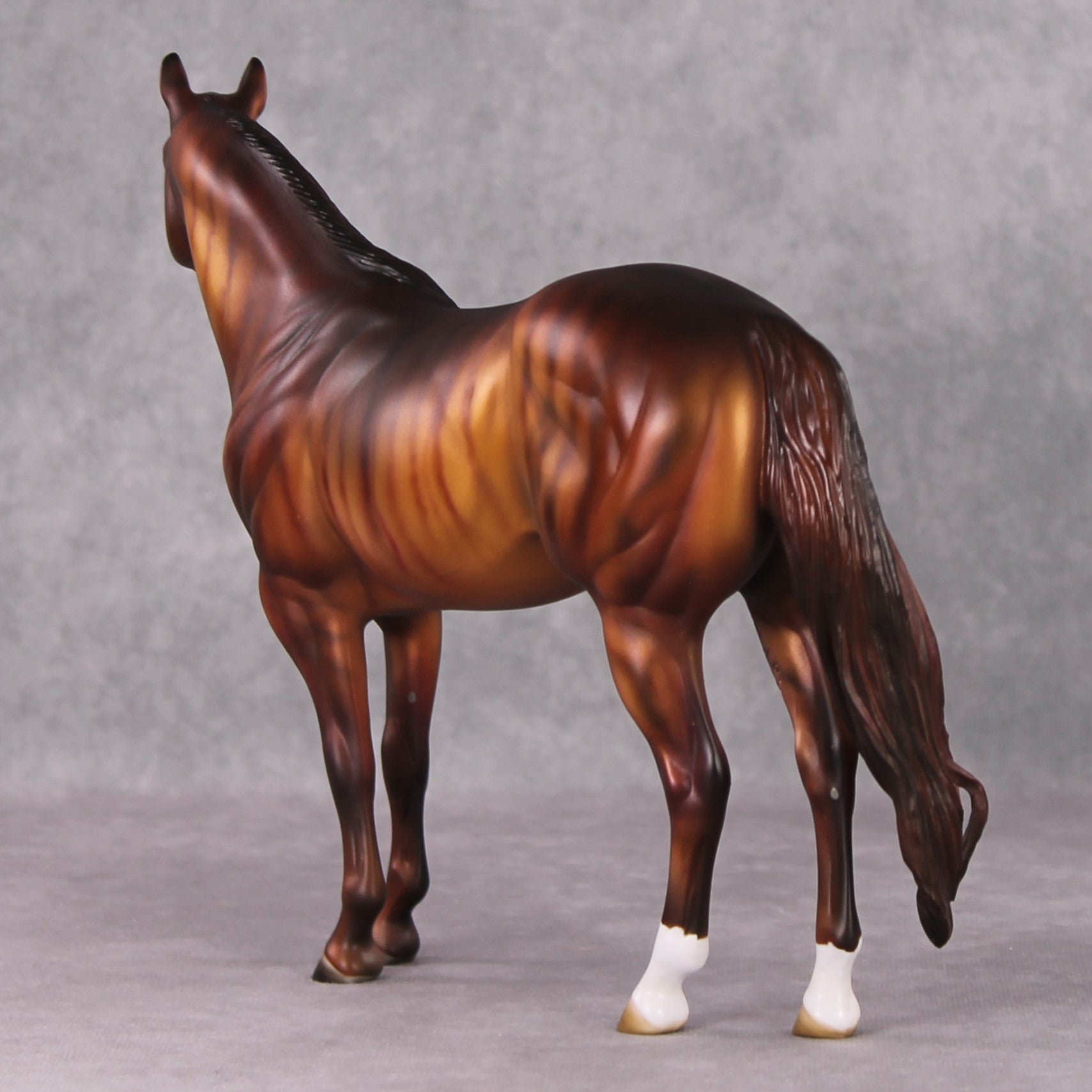 "Lucky Draw" OOAK Brindle Ideal Stock Horse Painted By Julie Keim Best Offer 1/14/25