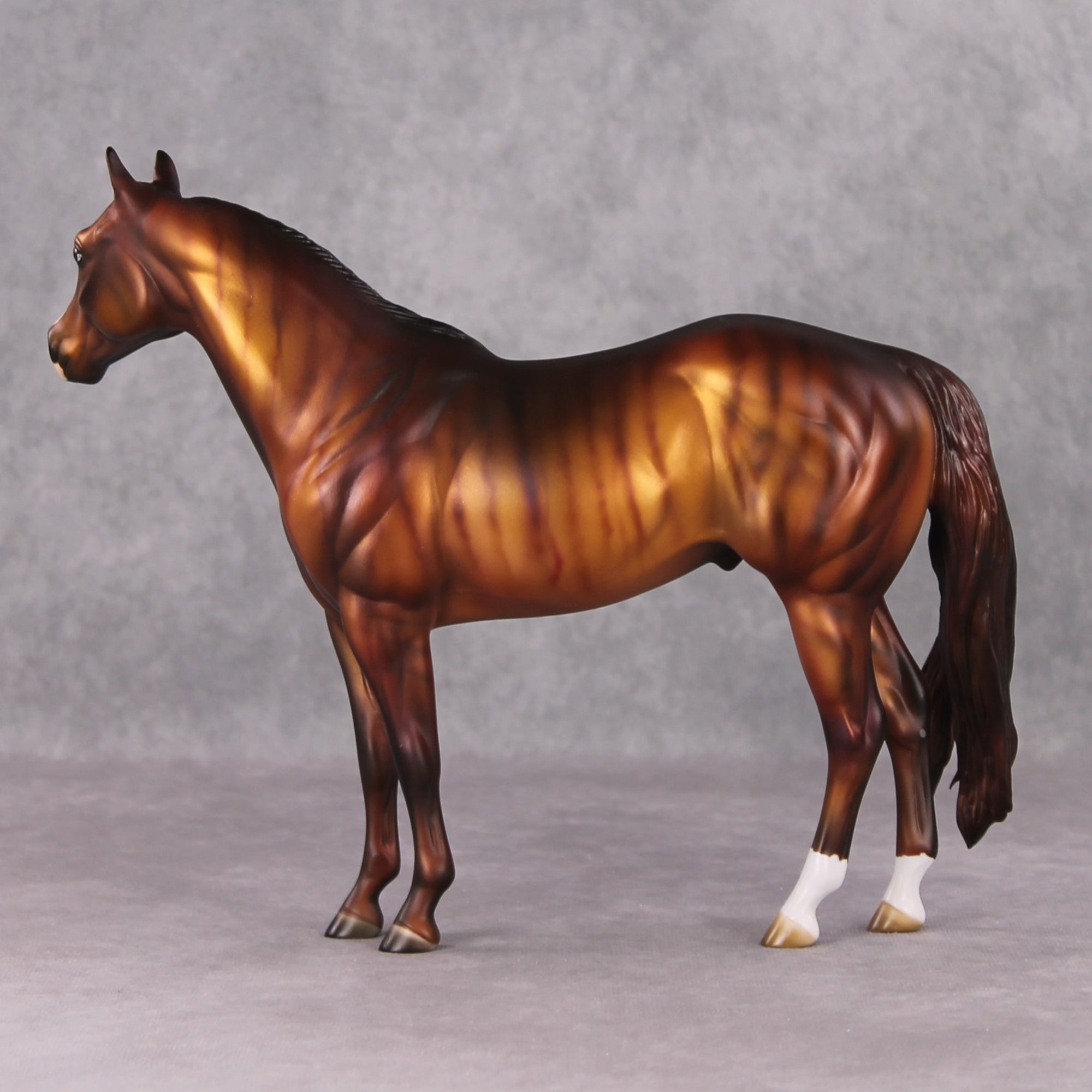 "Lucky Draw" OOAK Brindle Ideal Stock Horse Painted By Julie Keim Best Offer 1/14/25