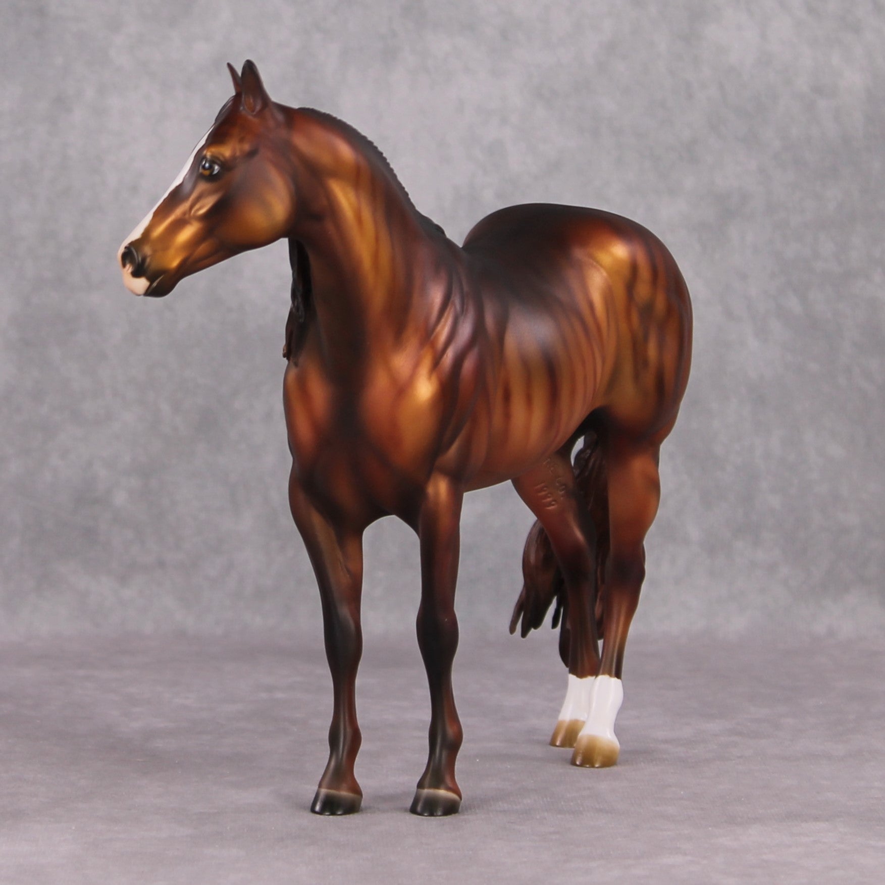 "Lucky Draw" OOAK Brindle Ideal Stock Horse Painted By Julie Keim Best Offer 1/14/25
