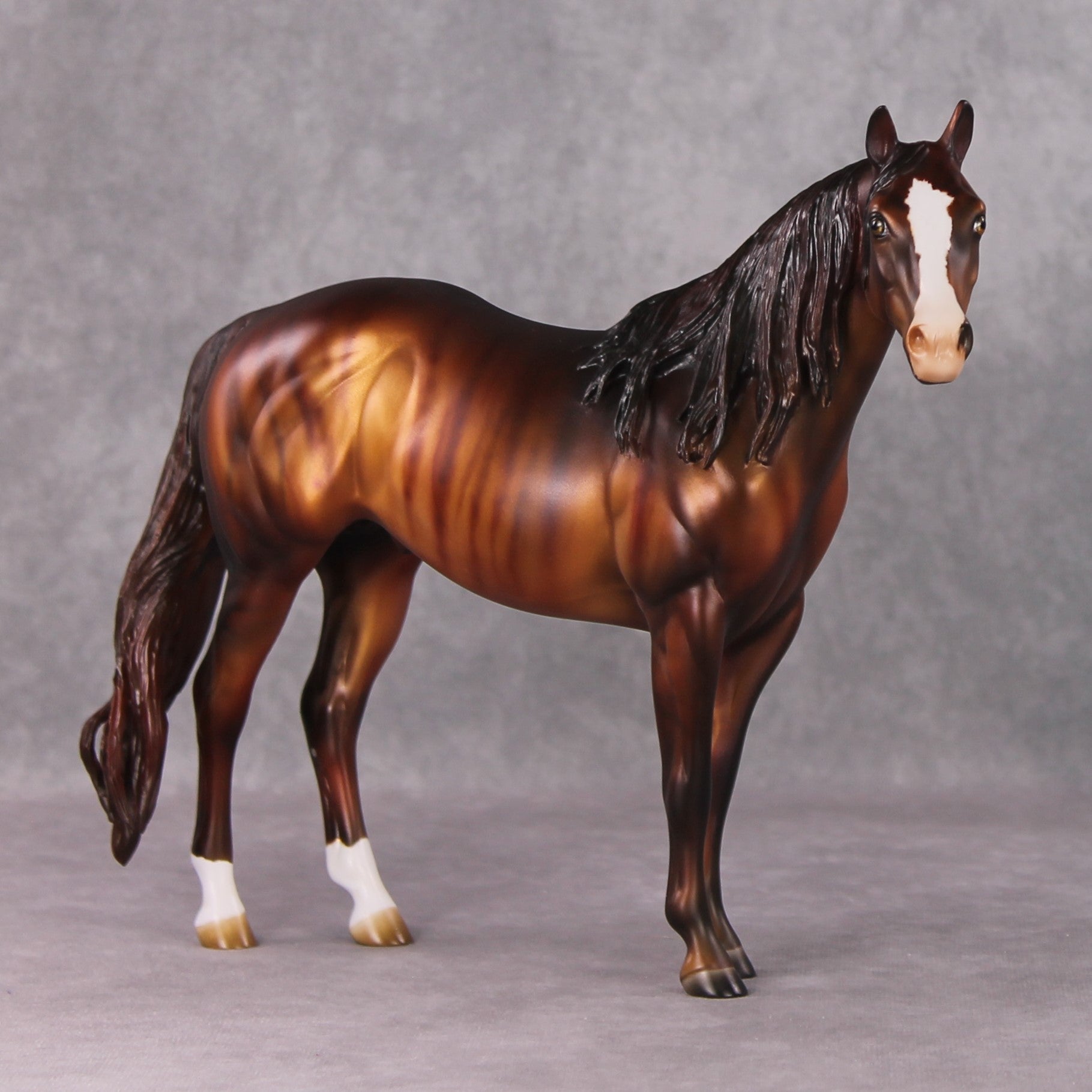 "Lucky Draw" OOAK Brindle Ideal Stock Horse Painted By Julie Keim Best Offer 1/14/25