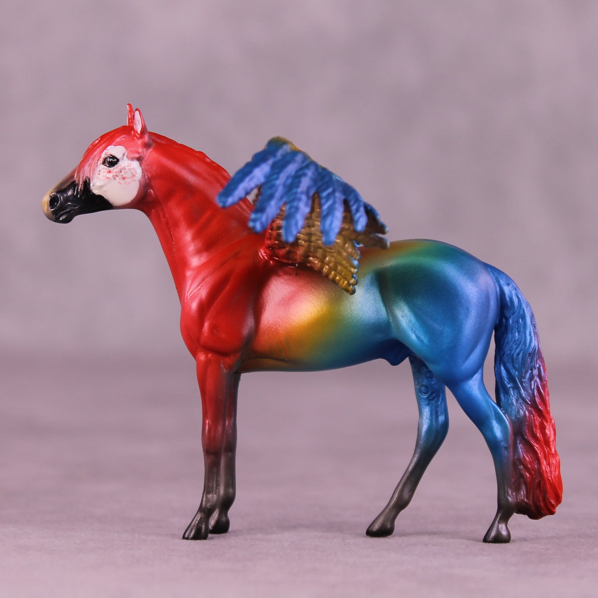 Scarlet Macaw FCM OOAK Chip Grab Bag by Jess Hamill MS25