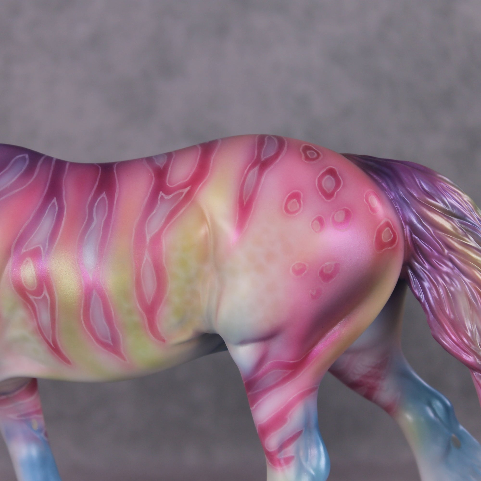 "Edmund" OOAK Pastel Spots and Stripes Irish Cob Unicorn Painted By Jess Hamill Best Offer 1/14/25