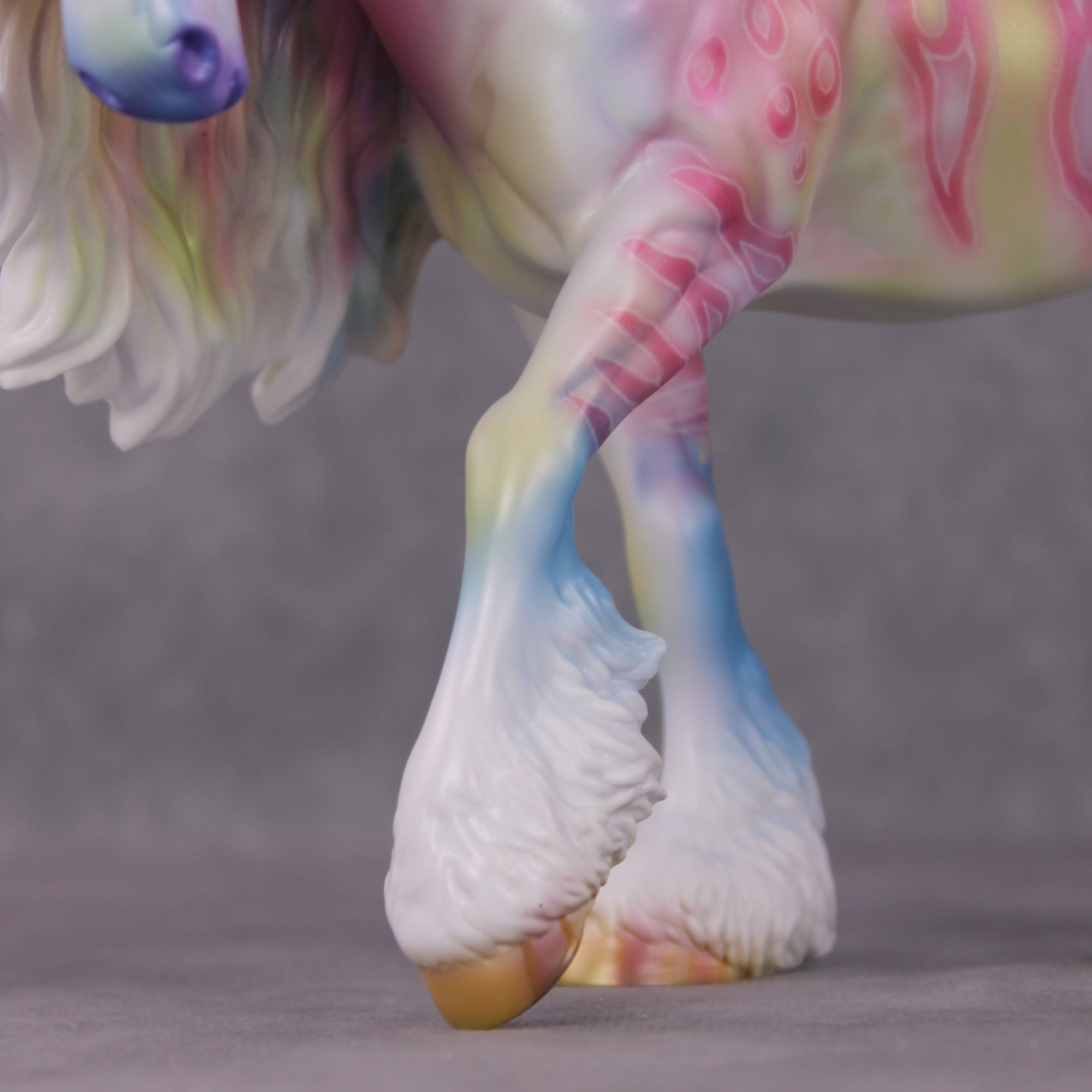 "Edmund" OOAK Pastel Spots and Stripes Irish Cob Unicorn Painted By Jess Hamill Best Offer 1/14/25