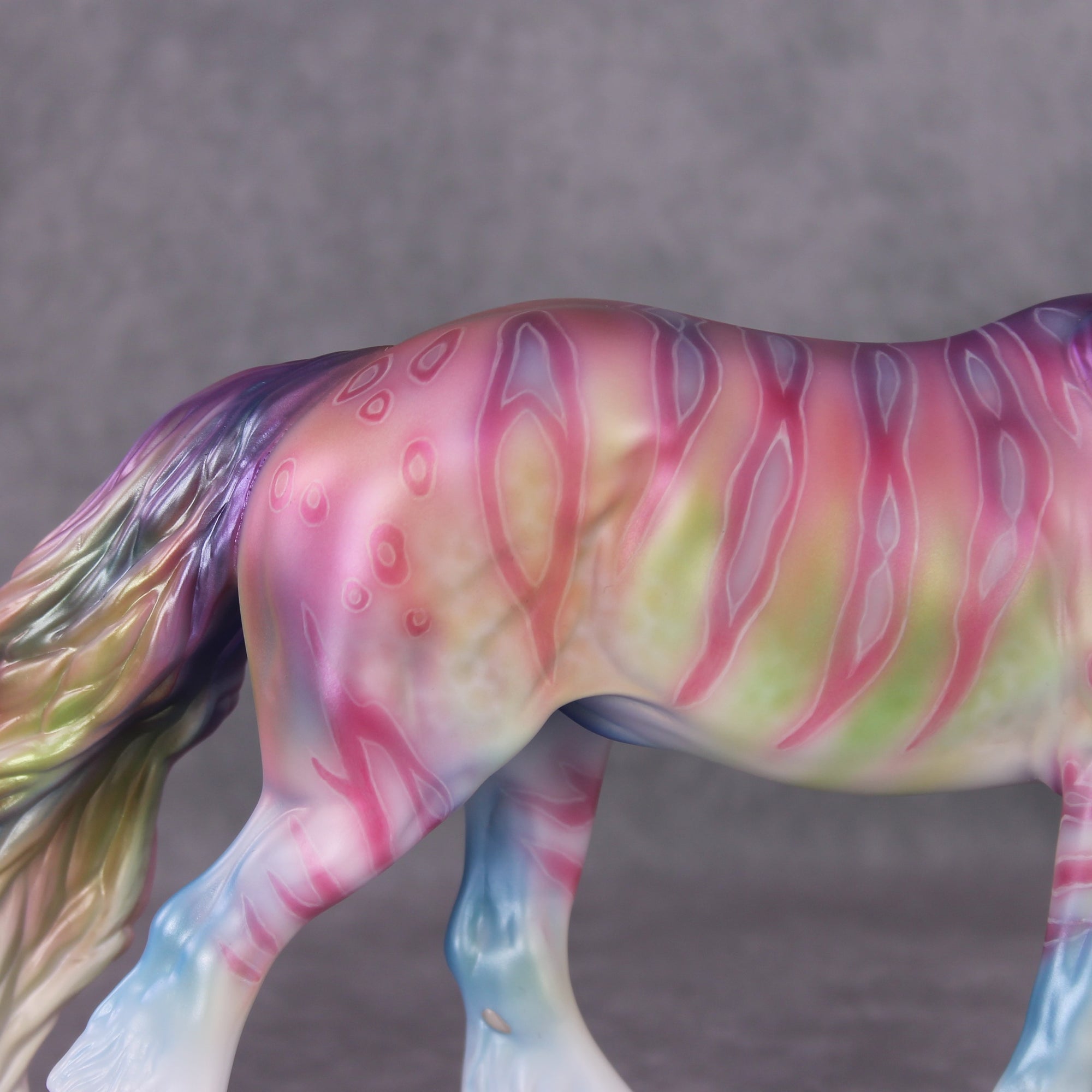 "Edmund" OOAK Pastel Spots and Stripes Irish Cob Unicorn Painted By Jess Hamill Best Offer 1/14/25