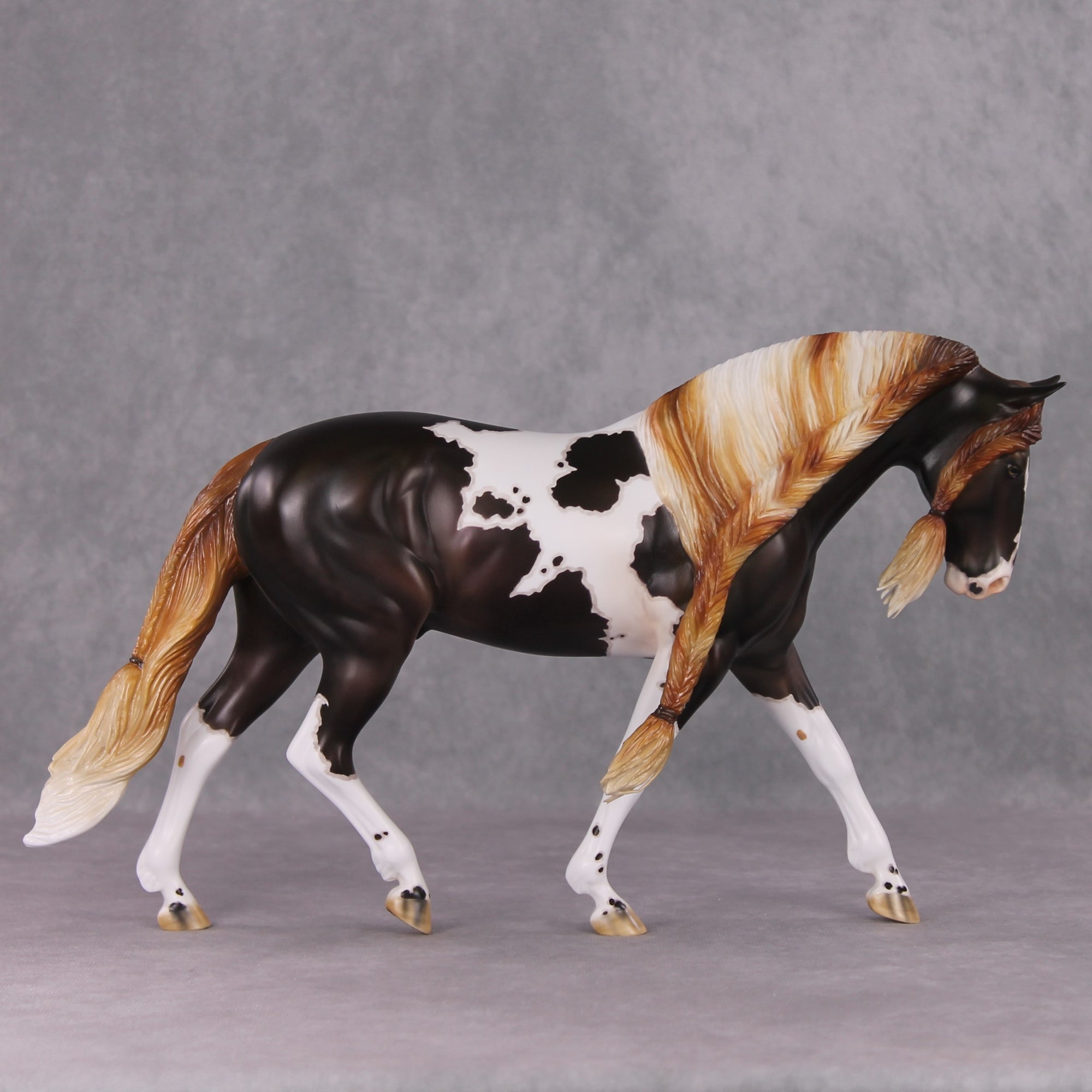 "Timekeeper" OOAK Chestnut Pinto Irish Draught Painted By Jess Hamill &amp; Mona Best Offer 1/14/25