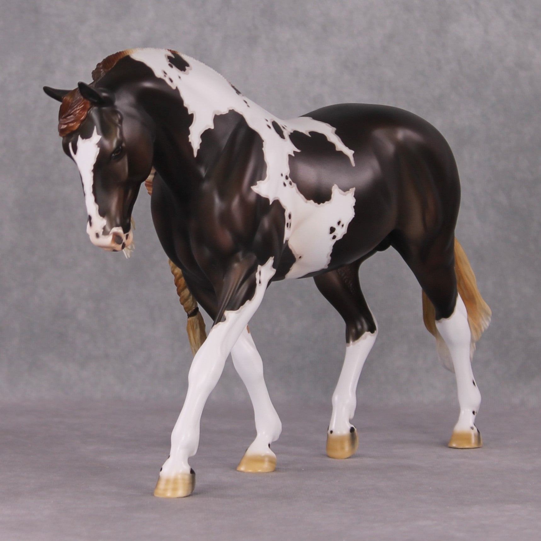 "Timekeeper" OOAK Chestnut Pinto Irish Draught Painted By Jess Hamill &amp; Mona Best Offer 1/14/25