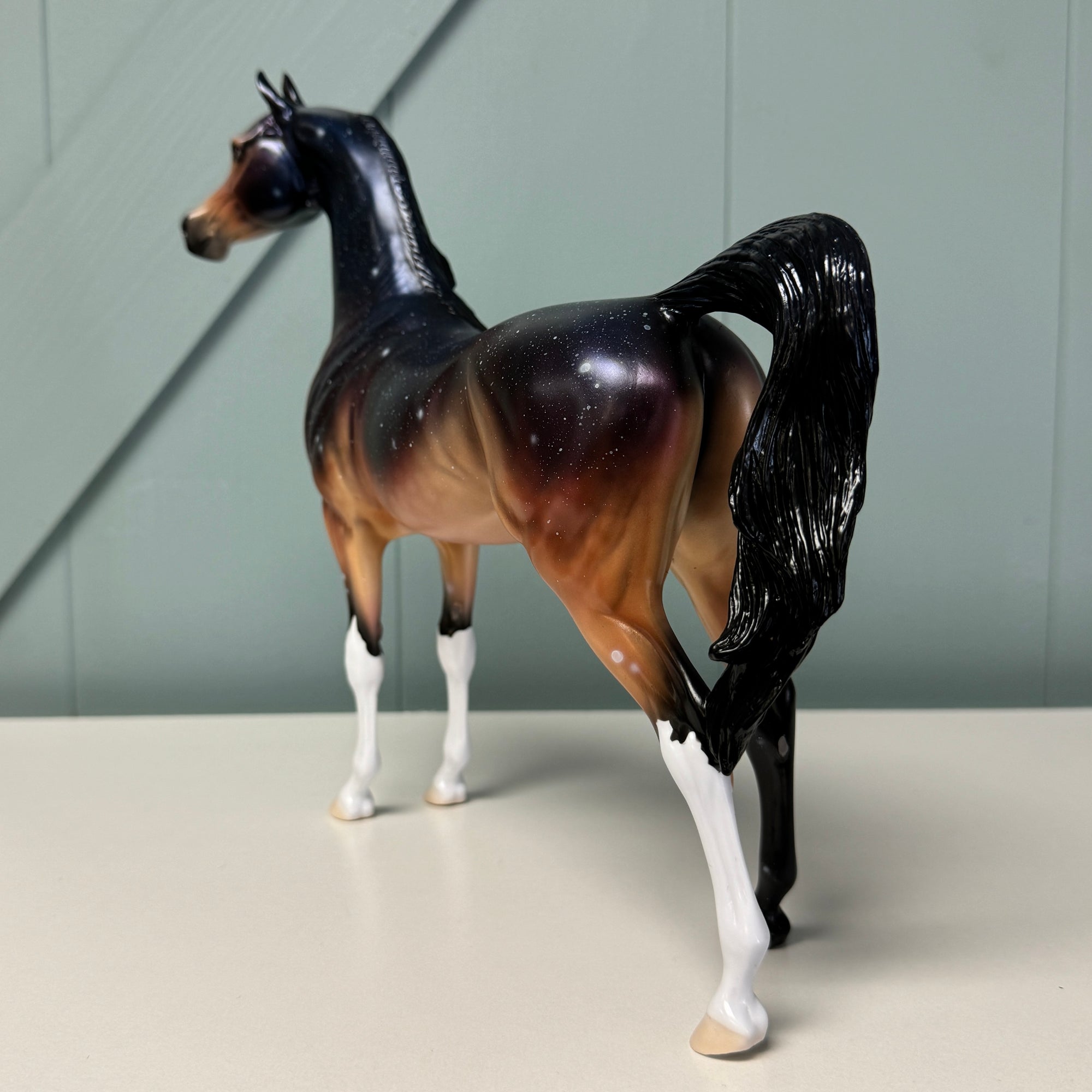 In My Sleep - OOAK Housed Within the Heart Series LE-15 Run Deco Arabian By Ellen Robbins EQ24 Based on Art of the Horse Literature Submission By Erin Verscheure