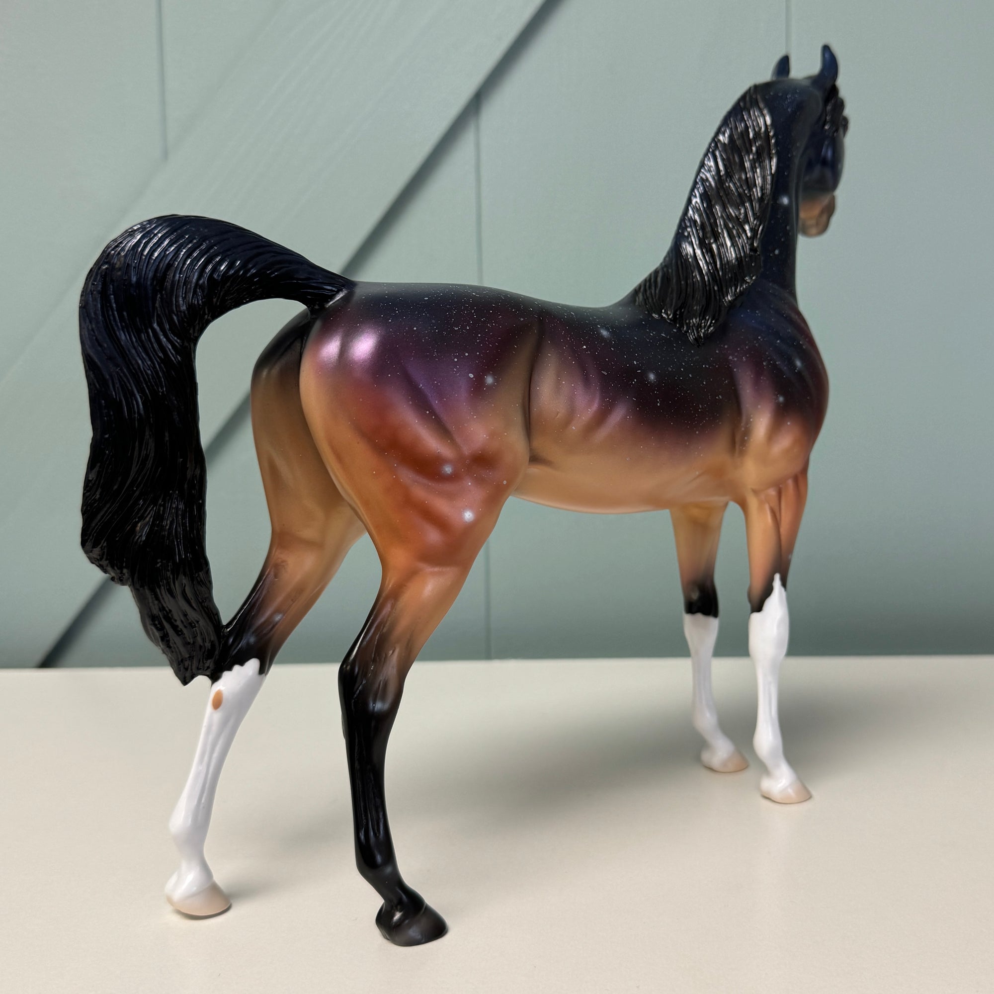 In My Sleep - OOAK Housed Within the Heart Series LE-15 Run Deco Arabian By Ellen Robbins EQ24 Based on Art of the Horse Literature Submission By Erin Verscheure