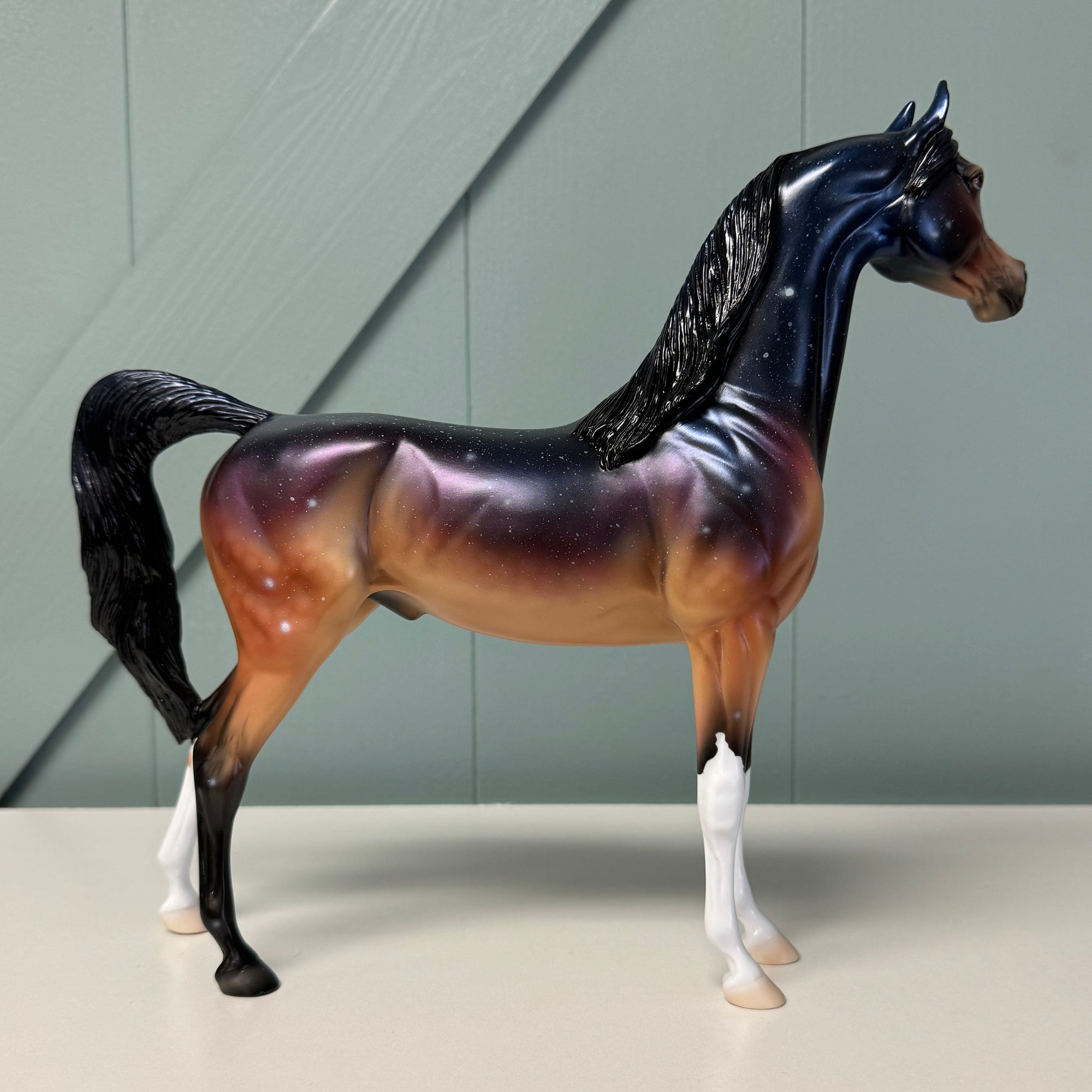 In My Sleep - OOAK Housed Within the Heart Series LE-15 Run Deco Arabian By Ellen Robbins EQ24 Based on Art of the Horse Literature Submission By Erin Verscheure