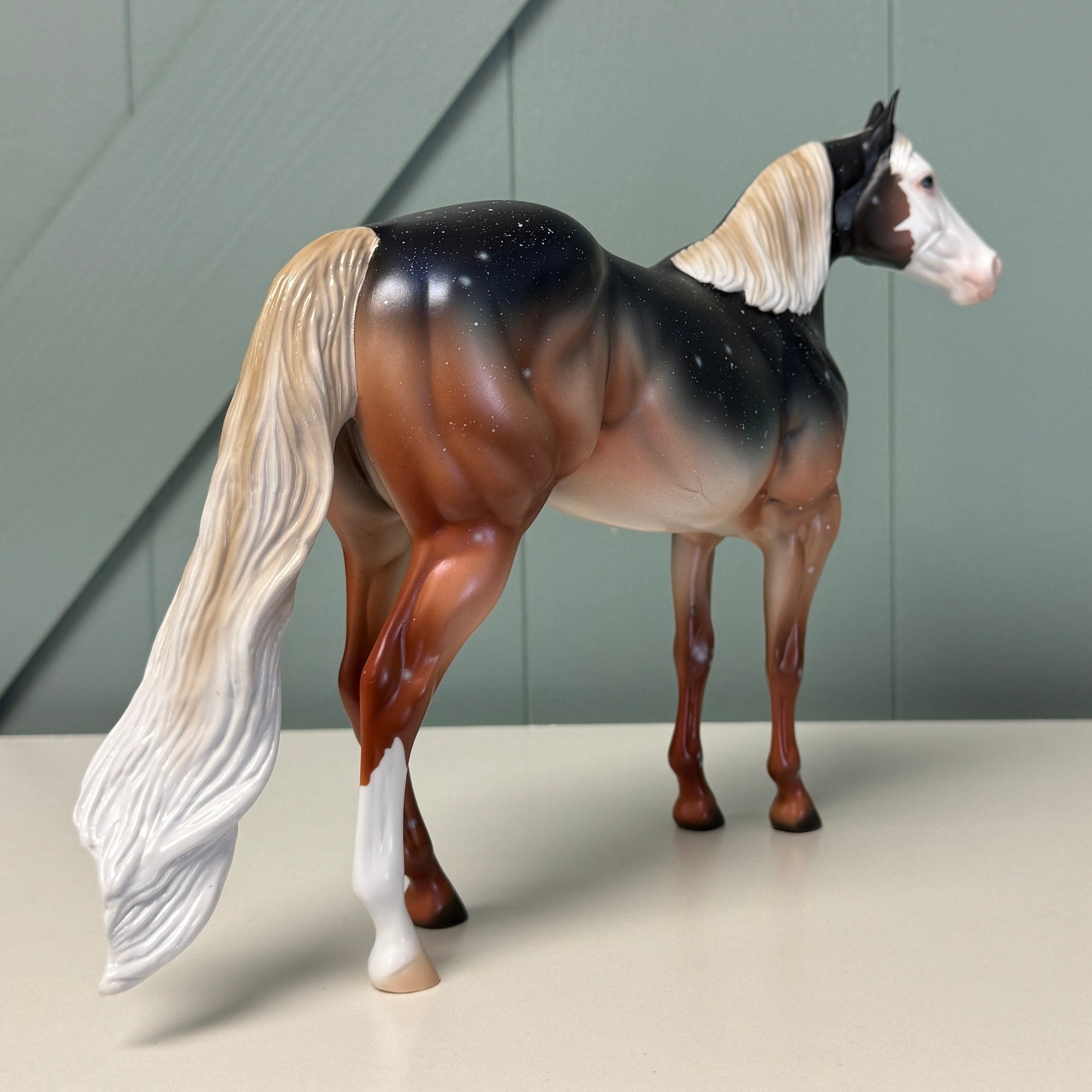 Gently Kissed - OOAK Housed Within the Heart Series LE-15 Run Deco ISH By Ellen Robbins EQ24 Based on Art of the Horse Literature Submission By Erin Verscheure