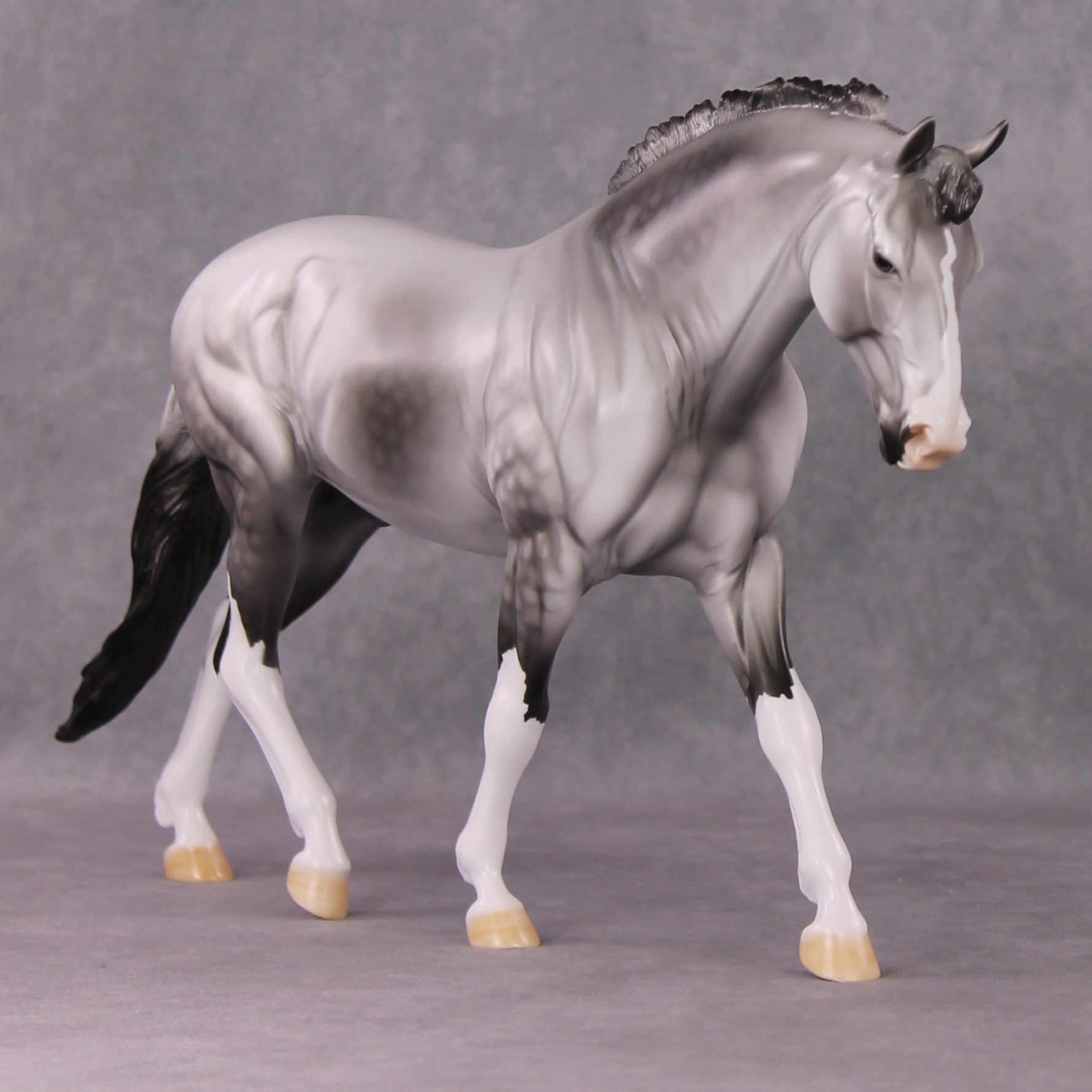 "Tiamet" LE-15 Custom Dapple Grey Irish Draught by Dawn Quick - Fantastical Fantasy Series - January Dragons Pre Order